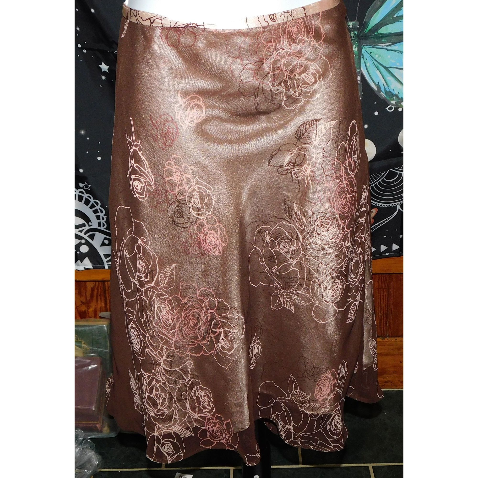 Apt. 9 Apt. 9 Brown Retro Cottagecore Floral Skirt Size 28" / US 6 / IT 42 - 2 Thumbnail