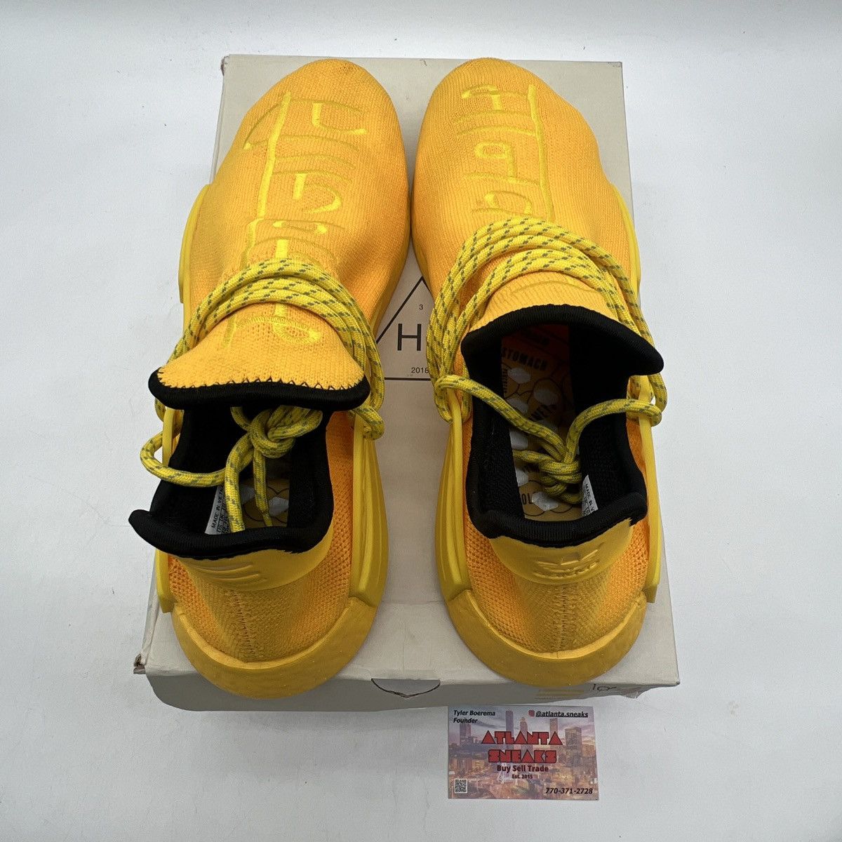Adidas Pharrell x NMD human race yellow Size US 12 / EU 45 - 7 Thumbnail