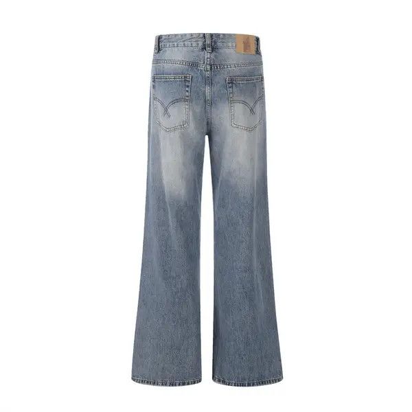 Japanese Brand Jun Washed gradient men's street fashion casual flared jeans Size US 34 / EU 50 - 3 Thumbnail