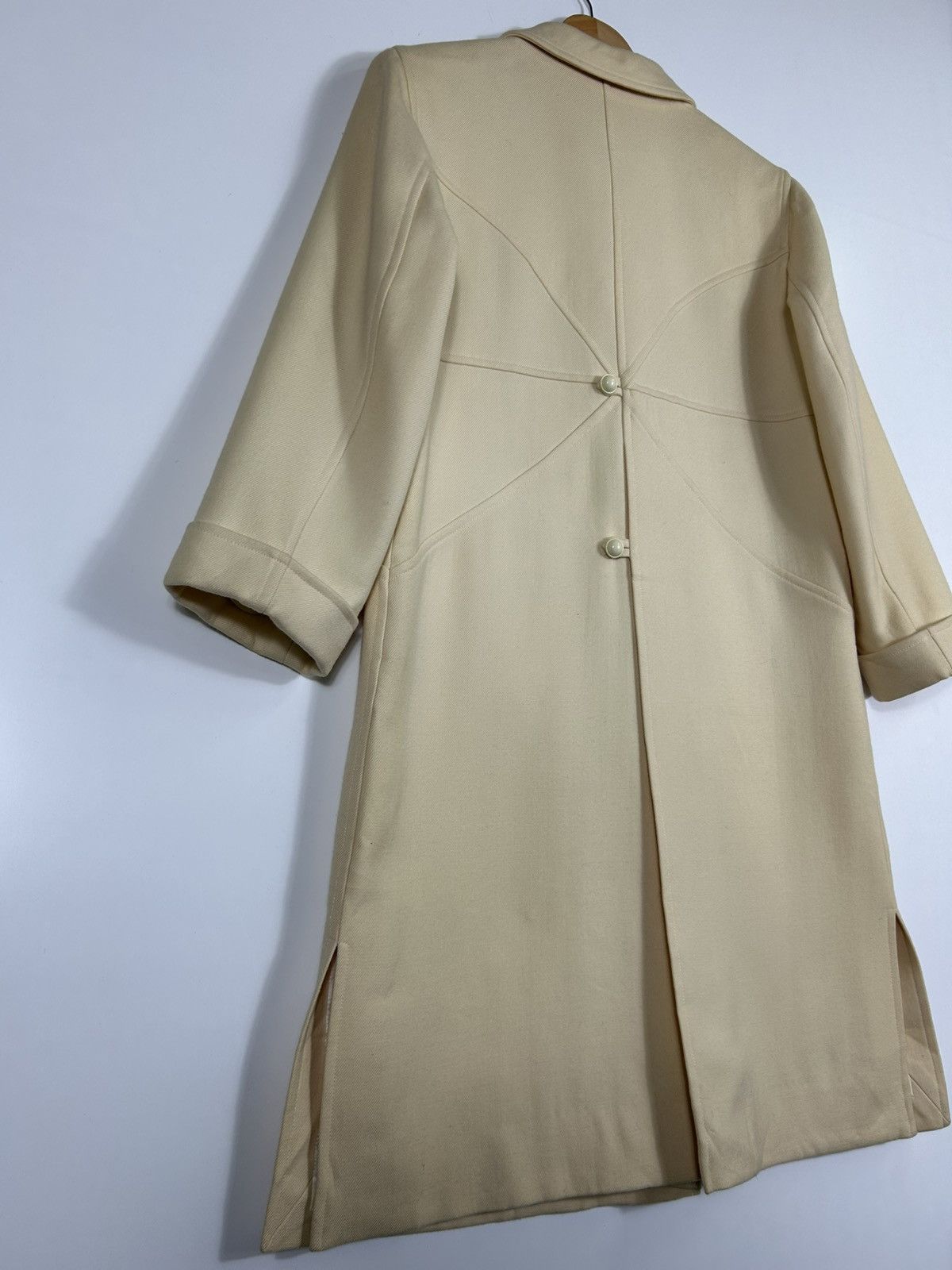 Courreges ⚡️Vintage Courreges Paris Wool Button Long Coat Jacket Size S / US 4 / IT 40 - 15 Thumbnail