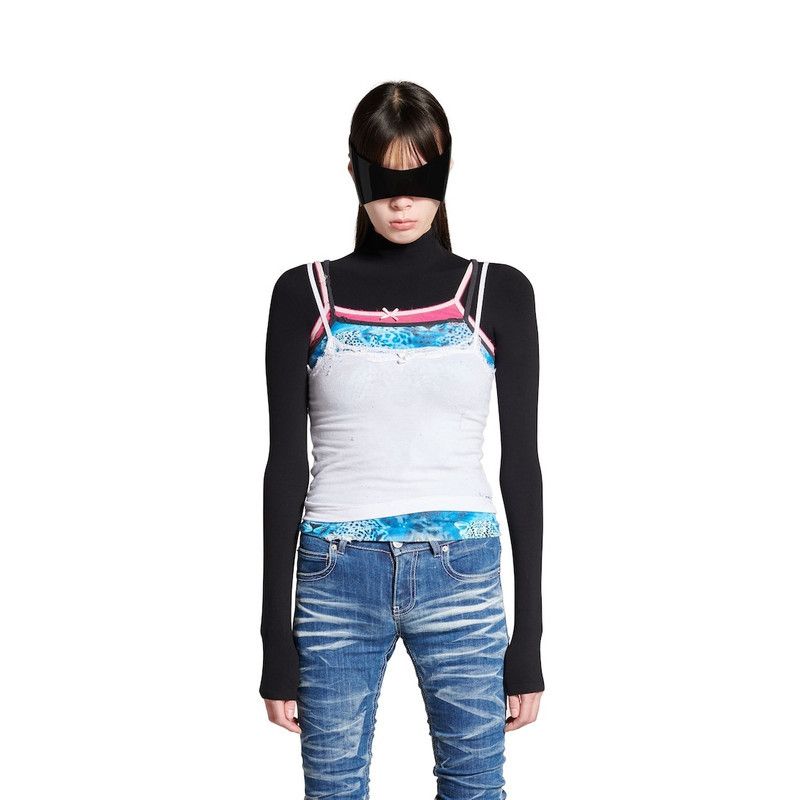 Balenciaga o1s1wg110326 Layered Top in Multicolor Size S / US 4 / IT 40 - 5 Thumbnail