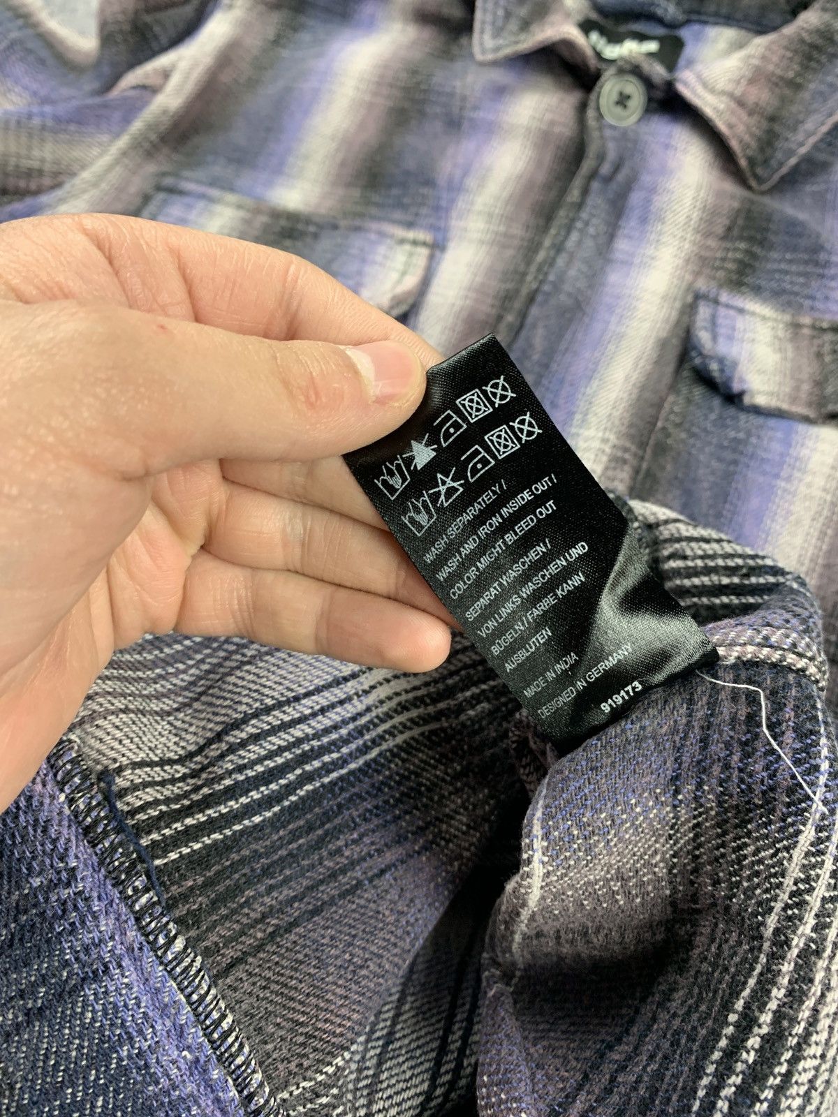 tigha TIGHA FLANNEL OVERSHOT SHIRT PURPLE HEAVY WEIGHT LUXURY TOP Size US S / EU 44-46 / 1 - 9 Thumbnail