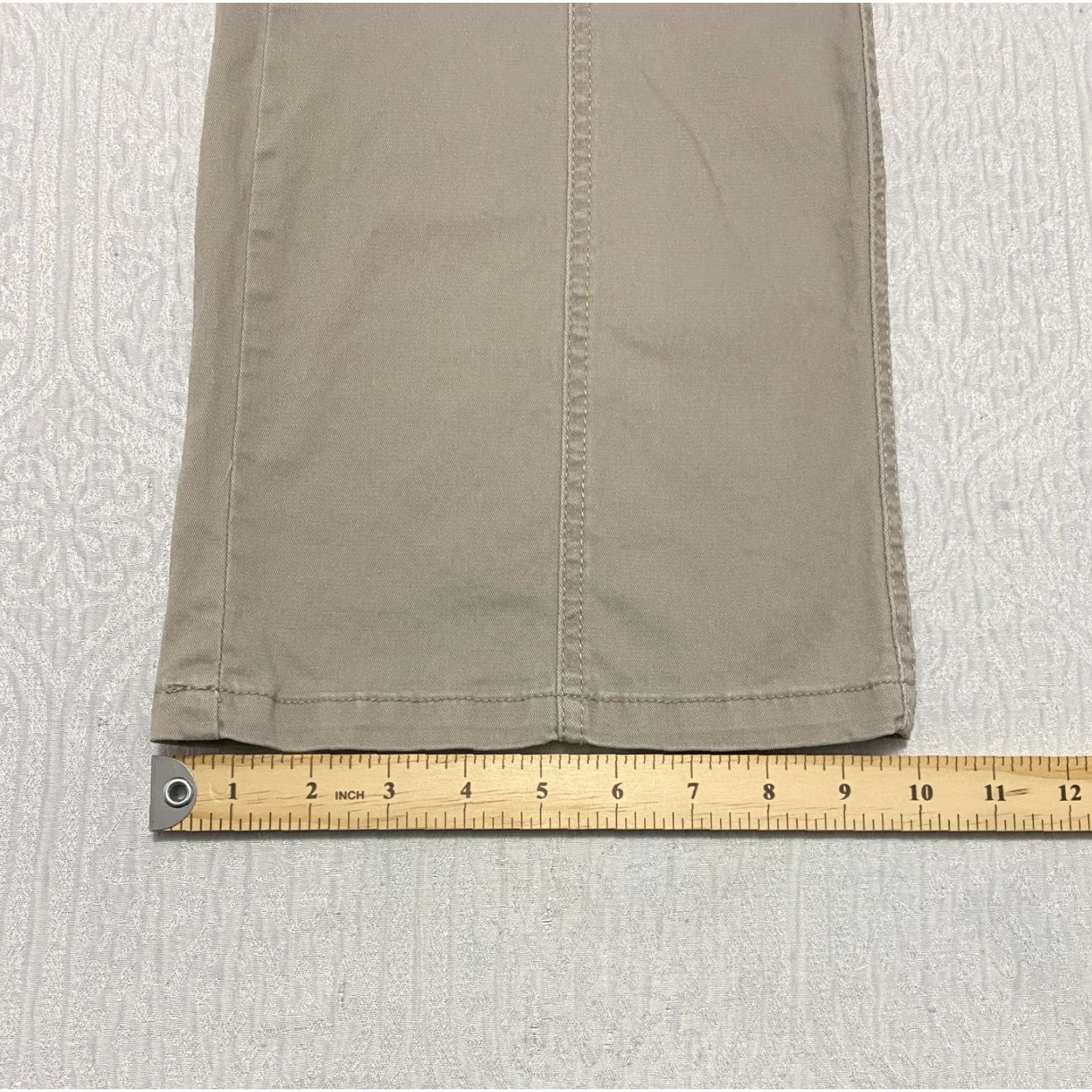 Vintage No Boundaries Women's Pants Juniors Size 9 Beige Wide Leg Stretch Size 28" / US 6 / IT 42 - 7 Thumbnail