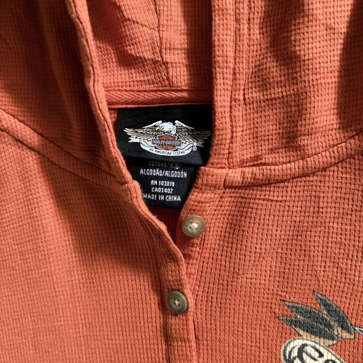 Harley Davidson Vintage Harley Davidson lightweight orange long sleeve Size S / US 4 / IT 40 - 3 Thumbnail