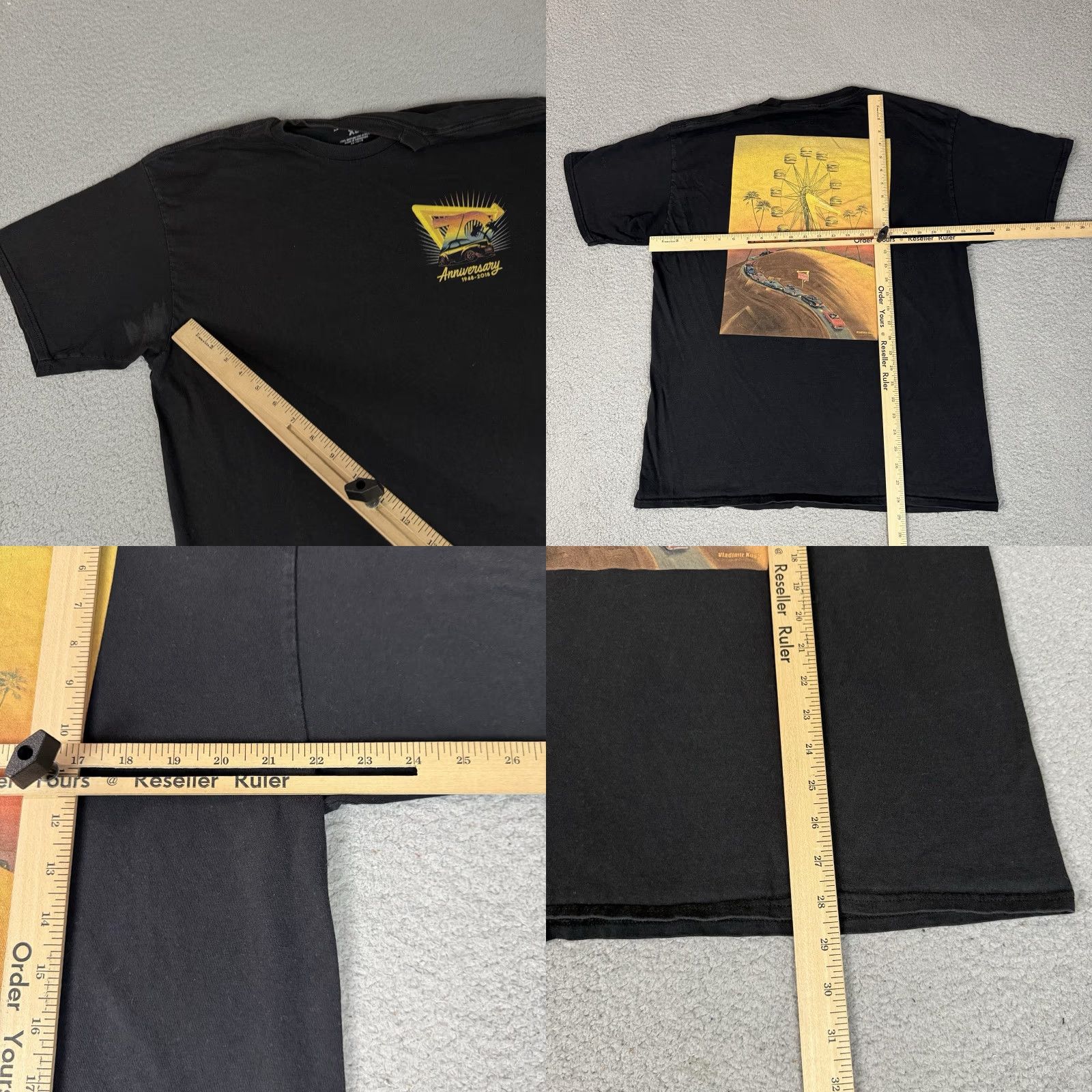 Vintage In N Out Burger T Shirt Adult XL Black Graphic Distressed Rare 70th Anniversary Size US XL / EU 56 / 4 - 8 Thumbnail