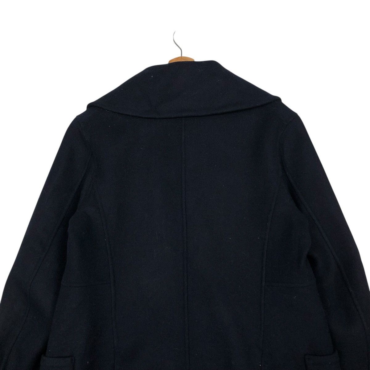 Jil Sander 🔥RICH BLACK WOOL LONG JACKET JILL SANDER J+ DOUBLE COLLAR Size US M / EU 48-50 / 2 - 11 Thumbnail
