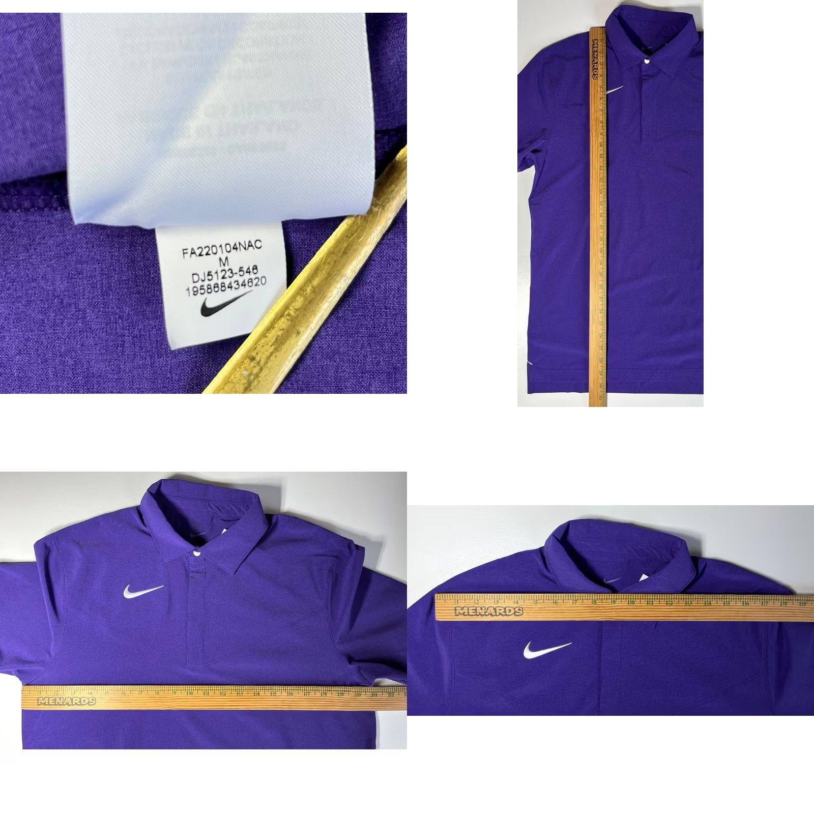 Nike Nike Dri-Fit Men's Polo Shirt - DJ5123-546 - Purple - Size M - Wireless - Sport Casual Size US M / EU 48-50 / 2 - 9 Thumbnail