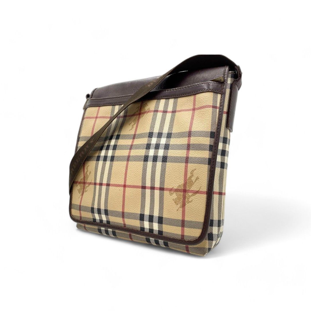 image of Burberry - Shoulder Bag Nova Check Vintage Crossbody in Brown, Men's