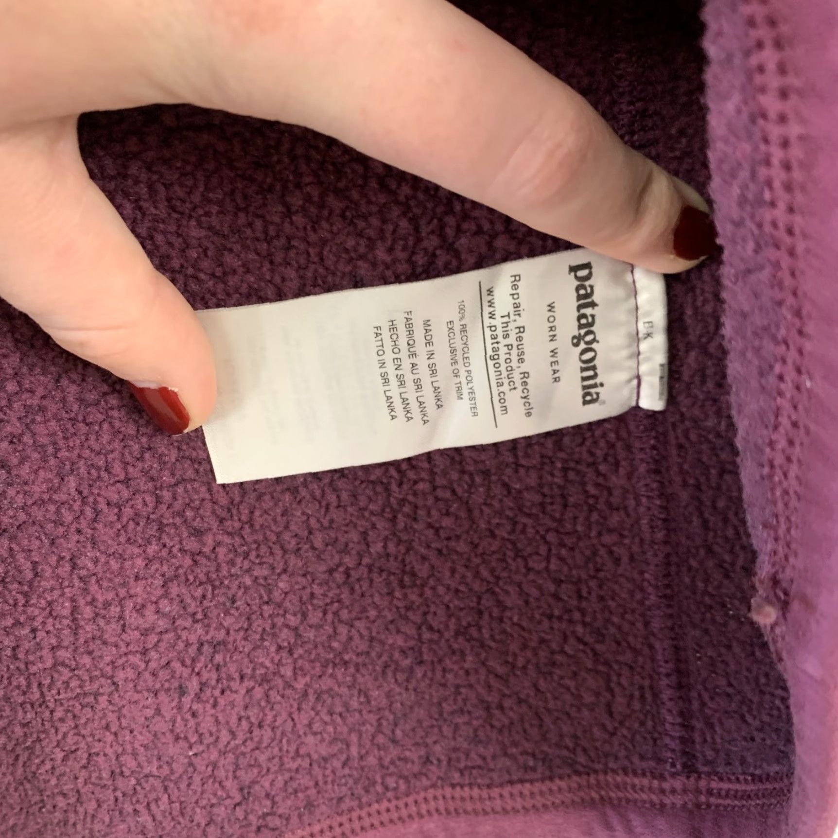 Patagonia Patagonia Women’s Better Sweater 1/4 Zip Fleece Jacket Maroon Purple M Size M / US 6-8 / IT 42-44 - 3 Thumbnail