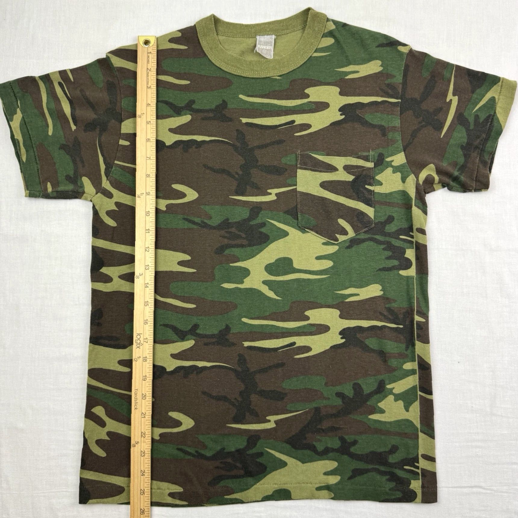 Vintage VINTAGE Ranger T Shirt Camouflage Pocket Adult Medium Hunting Outdoor Nature 80s Made In USA Mens Size US M / EU 48-50 / 2 - 6 Thumbnail
