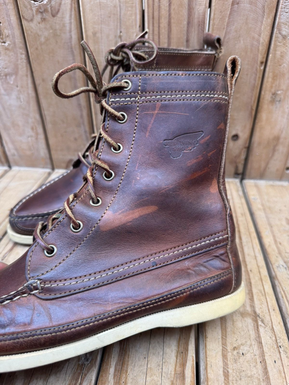 Red Wing Red Wing For J.Crew brown wabasha leather boots US 5 E UK 4 Size US 5 / EU 37 - 12 Thumbnail