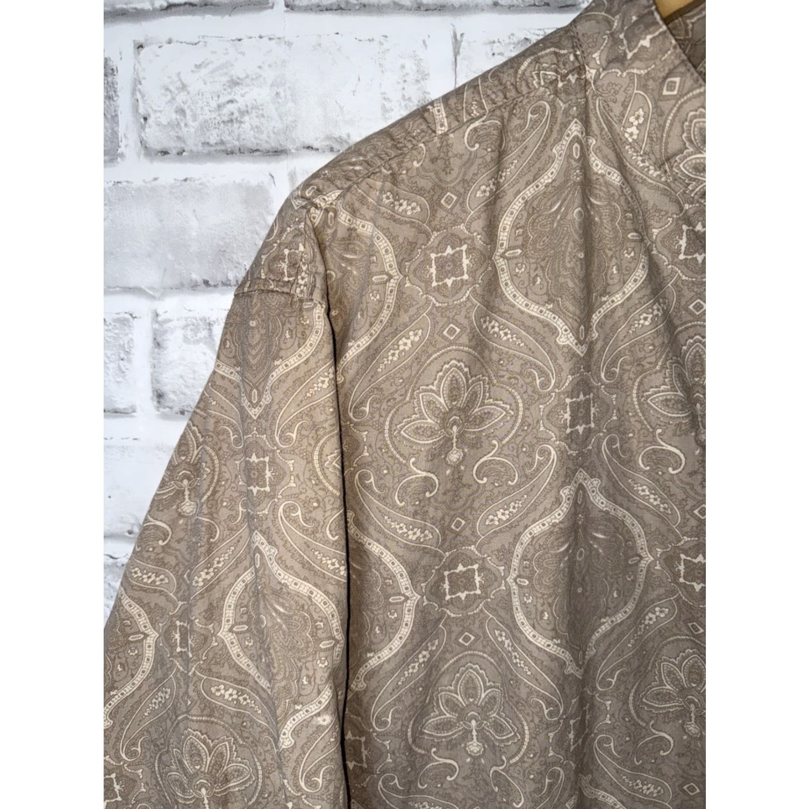 Scully VINTAGE Scully Western Shirt Beige Paisley Print Mens L Shirt Long Sleeve Buttons Up Regular Fit Mens Size US L / EU 52-54 / 3 - 6 Thumbnail