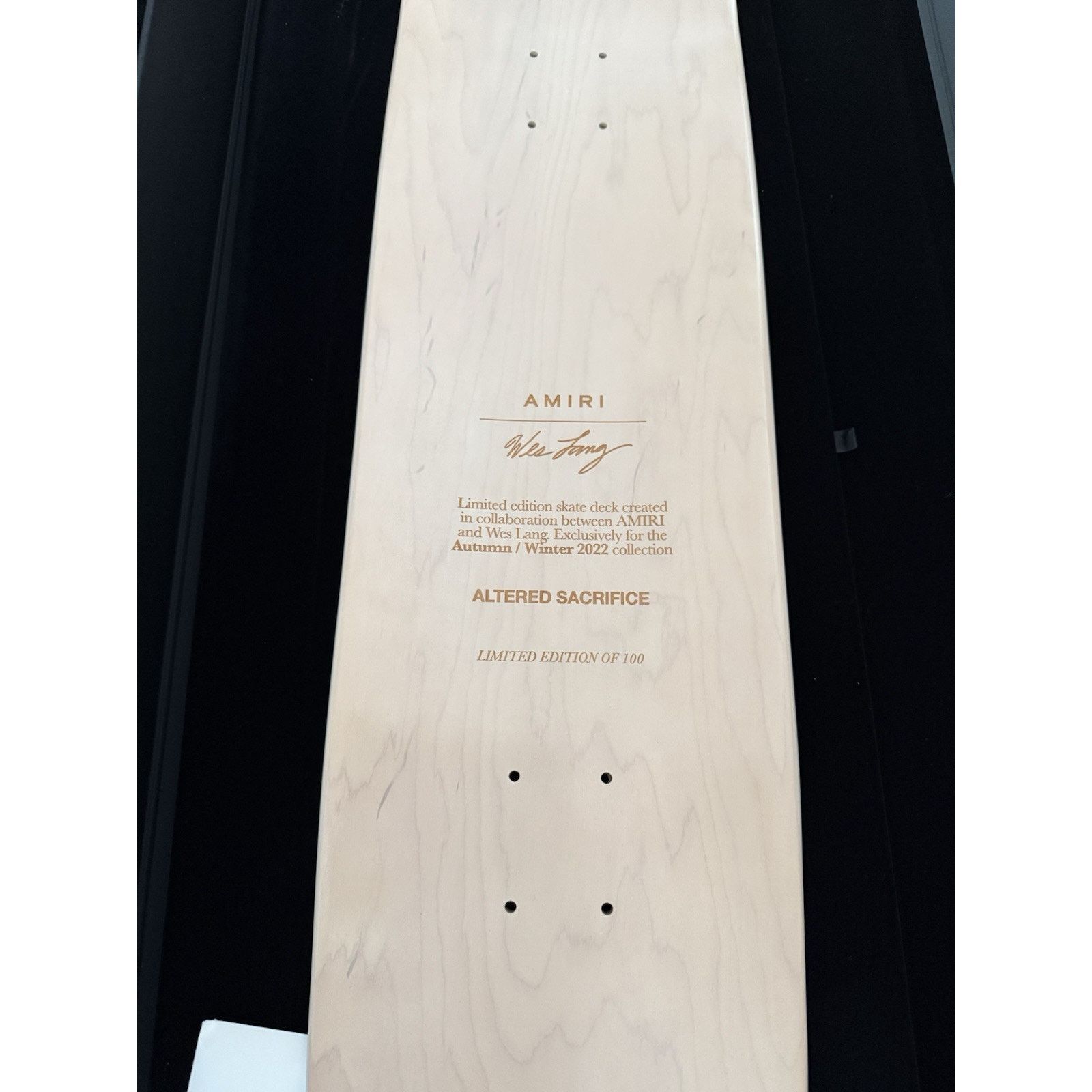 Amiri VERY limited AMIRI X WES LANG SKATEBOARD 54 Of 100 Size ONE SIZE - 3 Thumbnail