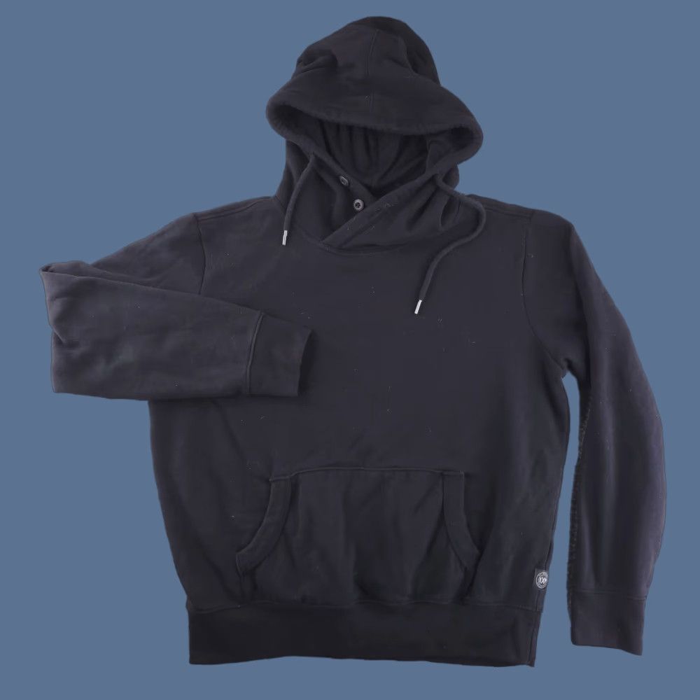 Express Express Hoodie Mens XL Black Fleece Henley FITS SHORT Size US XL / EU 56 / 4 - 1 Thumbnail