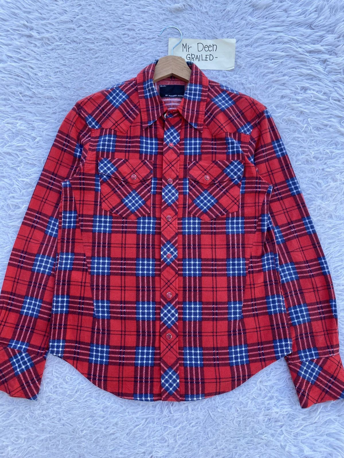 Number (N)ine Rare Number Nine Checkered Flannel Shirt Size US S / EU 44-46 / 1 - 4 Thumbnail