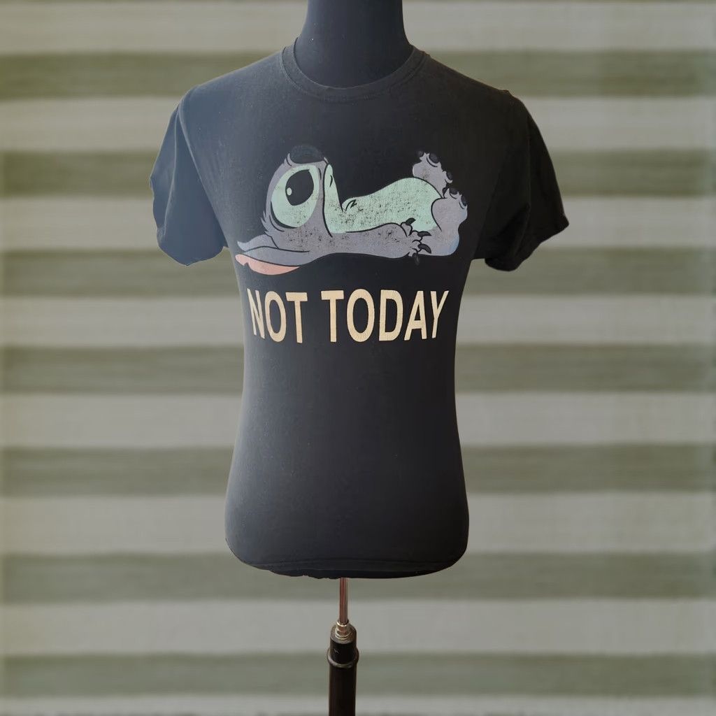 Disney Disney Stitch Not Today Black Short Sleeve T Shirt Adult Small Size US S / EU 44-46 / 1 - 1 Thumbnail