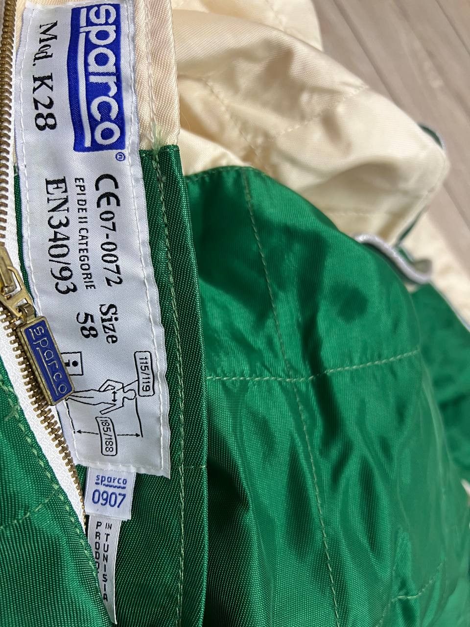 Formula 1 × Vintage Sparco Tony Kart K28 X-light Vintage Racing Suit sz 58 Size 46L - 8 Thumbnail