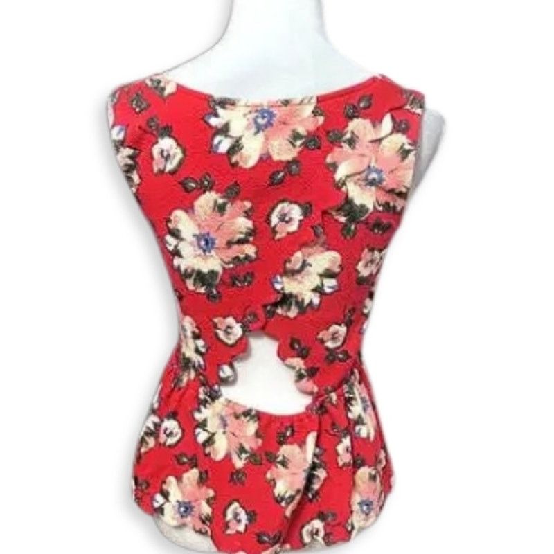 Other Anthropologie Peplum Top Floral Scoop Neck Scallop Hem W S Size S / US 4 / IT 40 - 4 Thumbnail