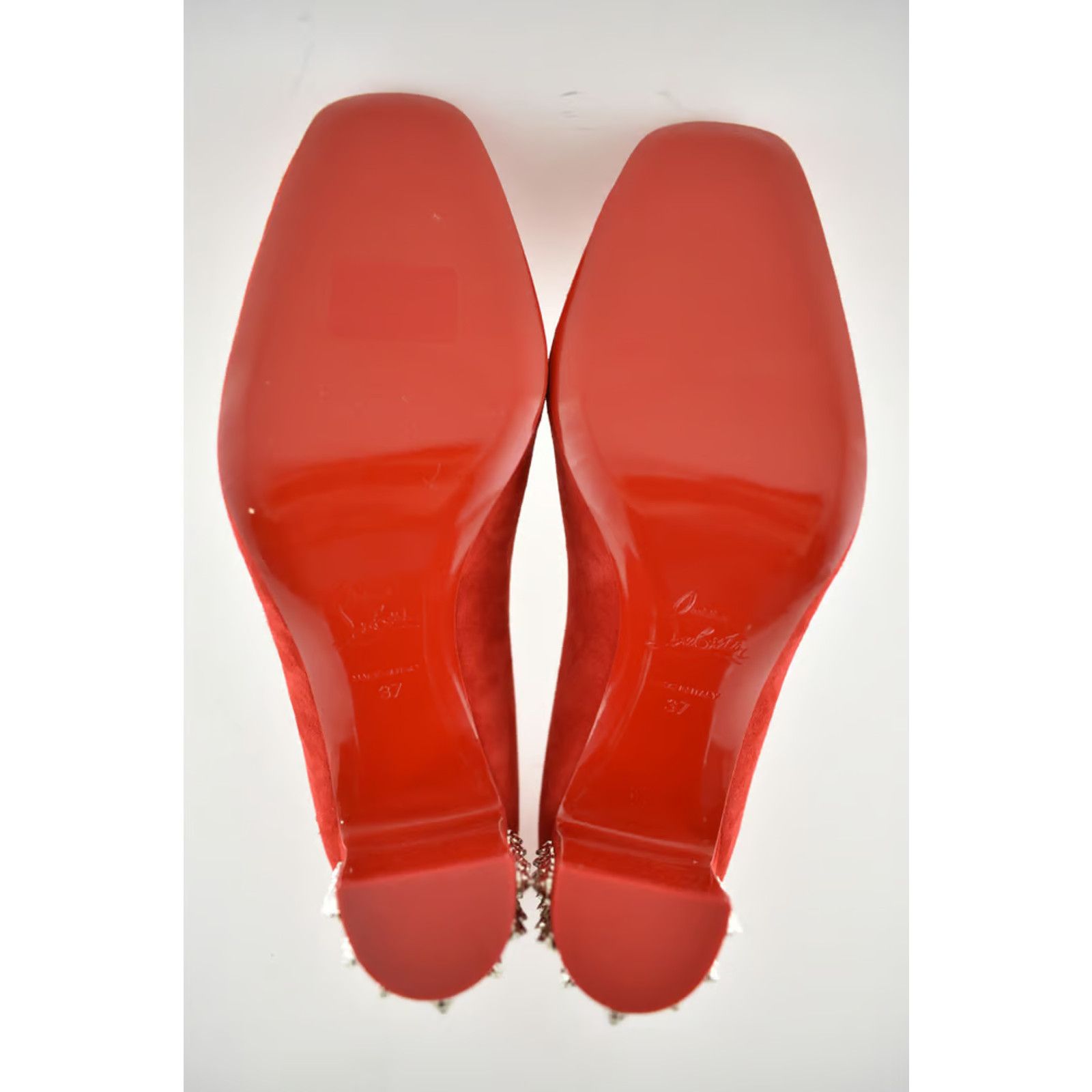 Christian Louboutin Christian Louboutin Donna Stud Spikes 85 Loubi Red Silver Size US 7 / IT 37 - 12 Thumbnail