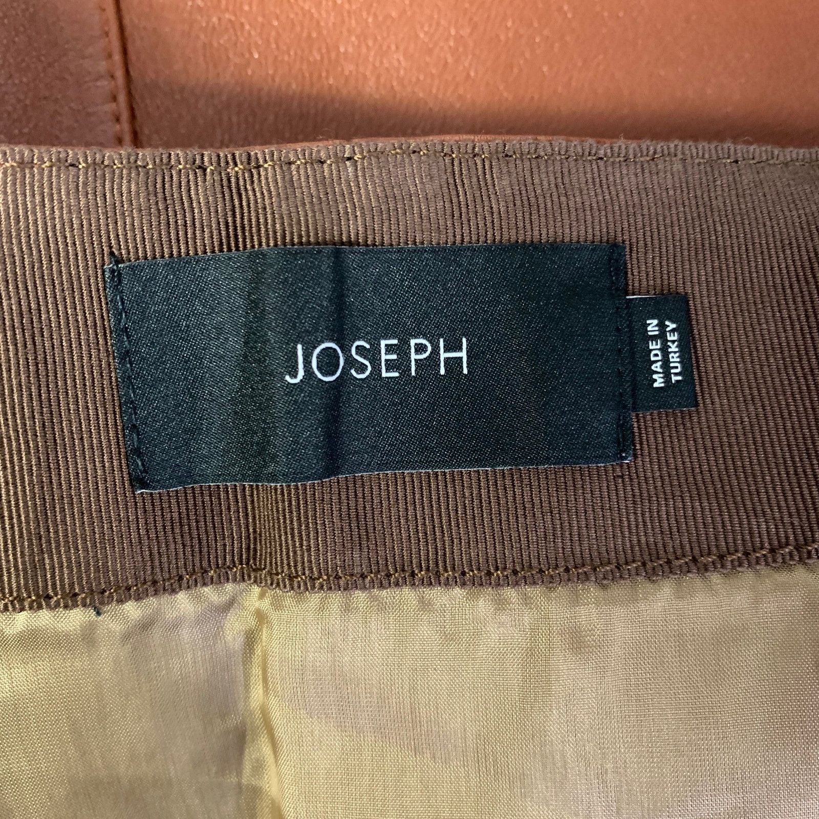 Joseph JOSEPH Size L Tan Leather Lambskin Skirt Size 28" / US 6 / IT 42 - 4 Thumbnail