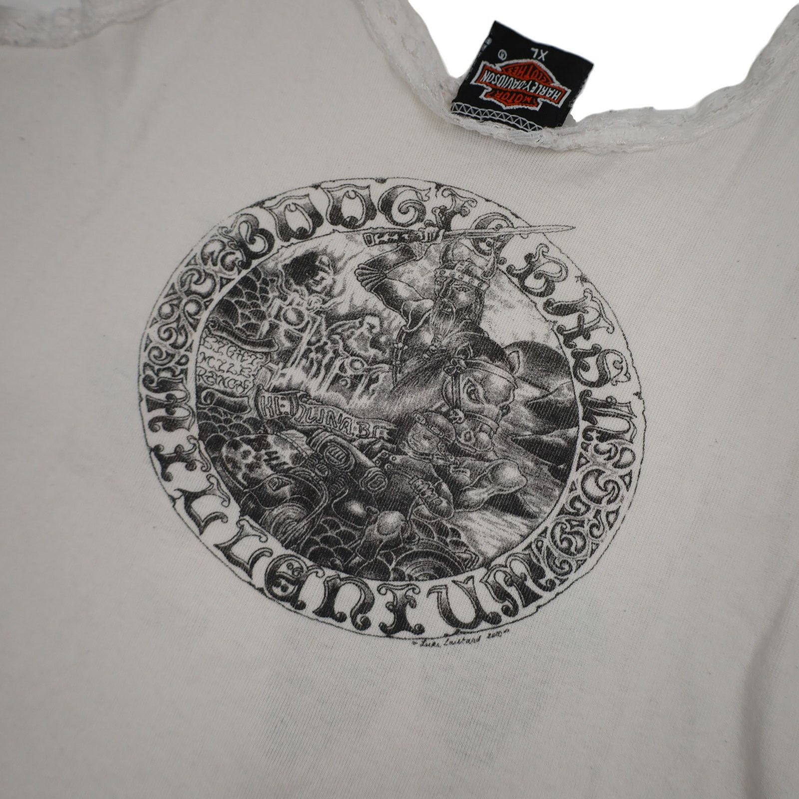Harley Davidson Vintage 3D Emblem Harley Davidson Lace Trim Tank Top Size XL / US 12-14 / IT 48-50 - 11 Thumbnail