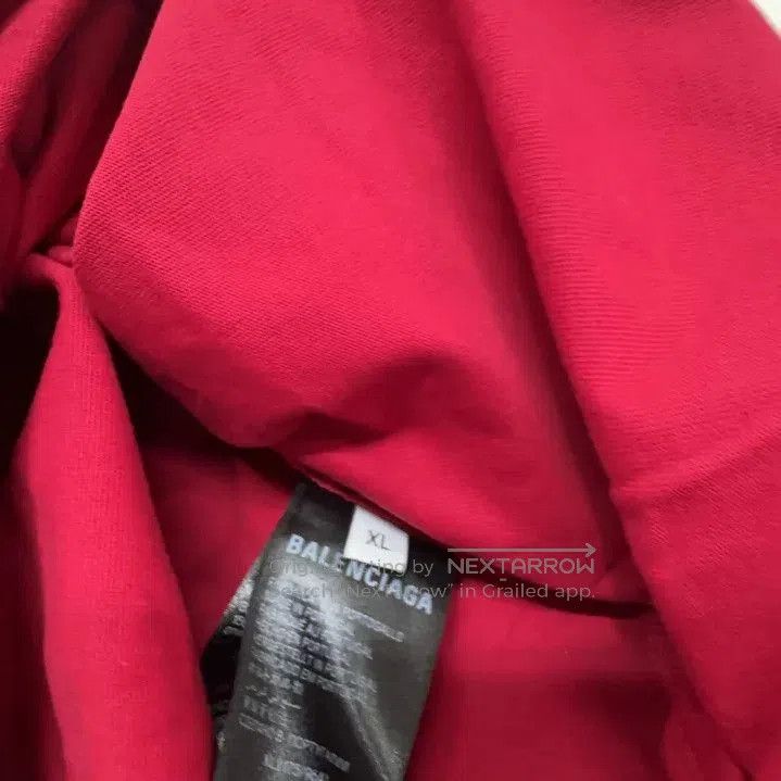 Balenciaga Balenciaga Red Logo Short Sleeve T. Size US XL / EU 56 / 4 - 5 Thumbnail