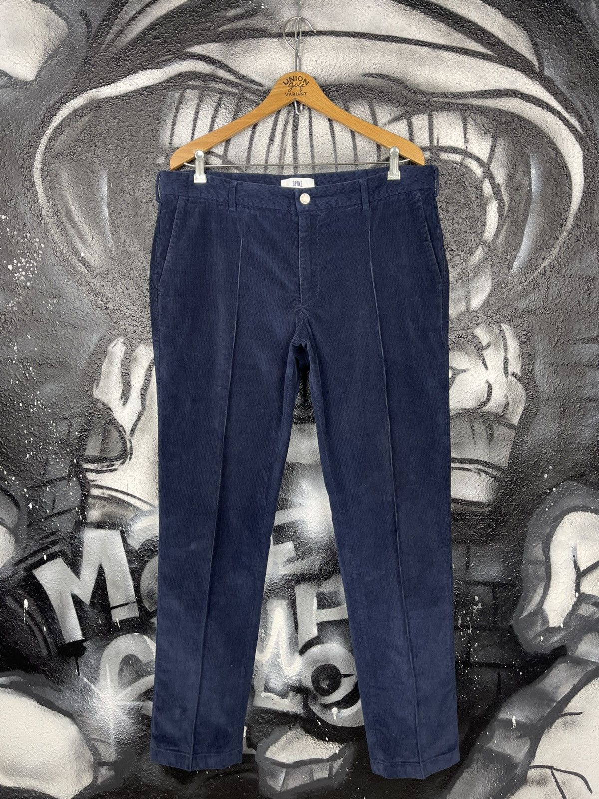 SPOKE Spoke Sharps Corduroy Dark Blue Chino Pants Men’s Size 36 Size US 36 / EU 52 - 2 Thumbnail