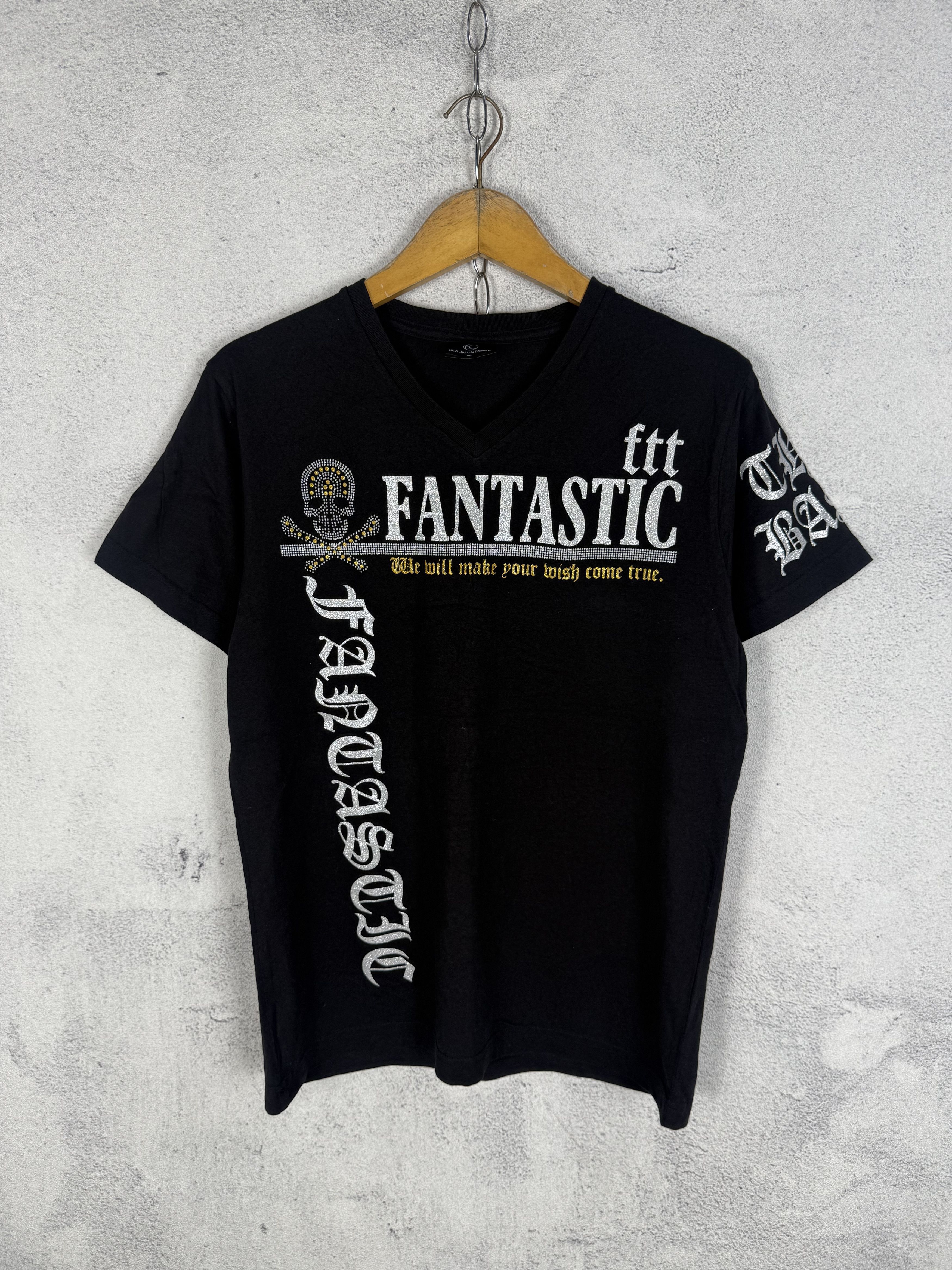 Japanese Brand Beaumont Carr Y2K Skull Gothic Rhinestone Tshirt Size US S / EU 44-46 / 1 - 4 Thumbnail