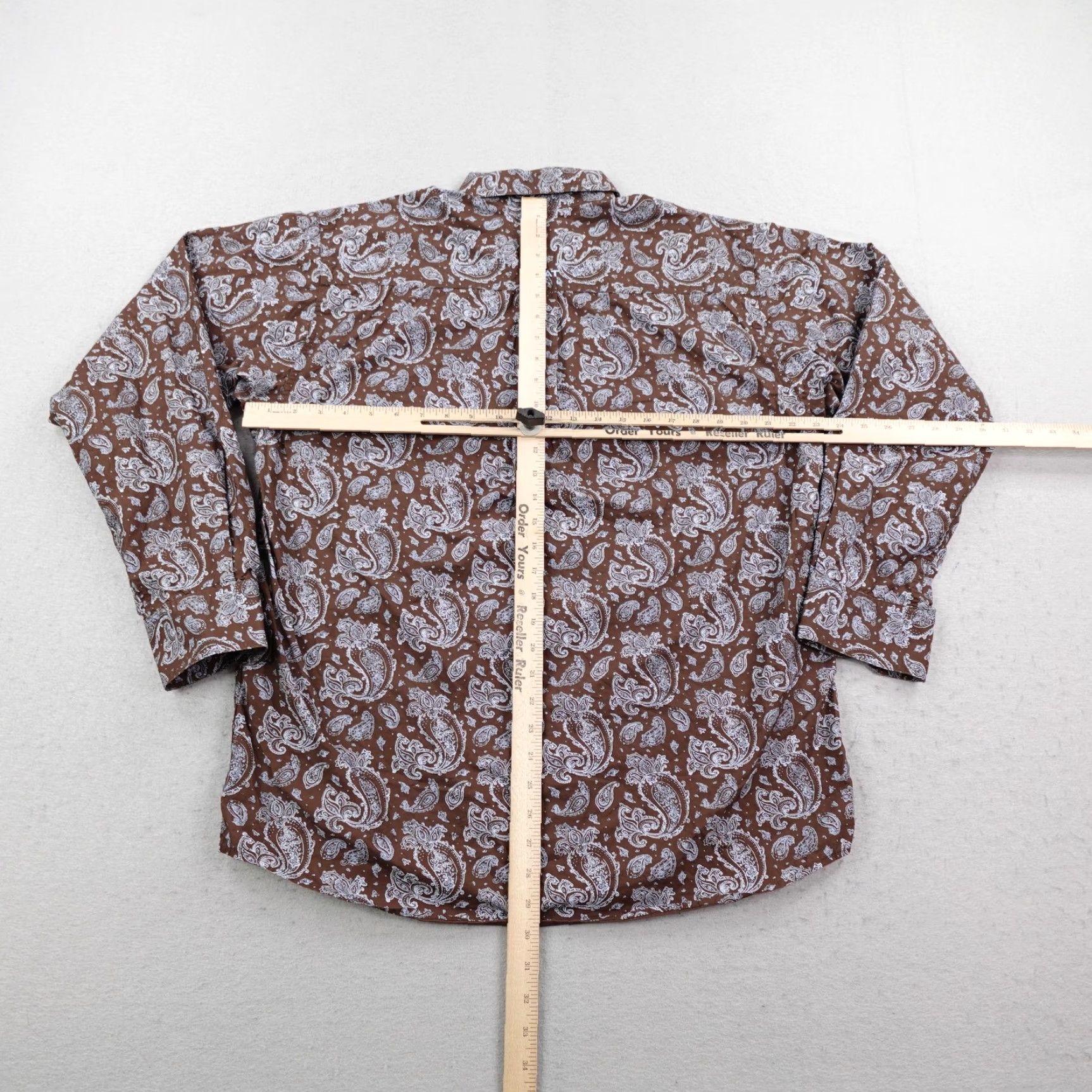 Ariat Ariat Shirt Mens Medium Brown Paisley Western Button-Up Cowboy Rodeo Frontier Size US M / EU 48-50 / 2 - 5 Thumbnail