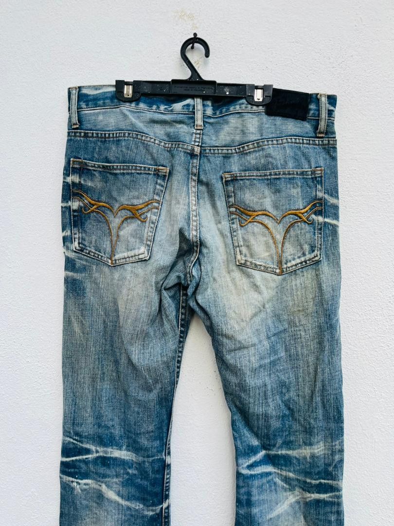 Japanese Brand × Vintage Vintage Jackrose Distressed Japanese Bootcut Fashion Style Size US 33 - 10 Thumbnail
