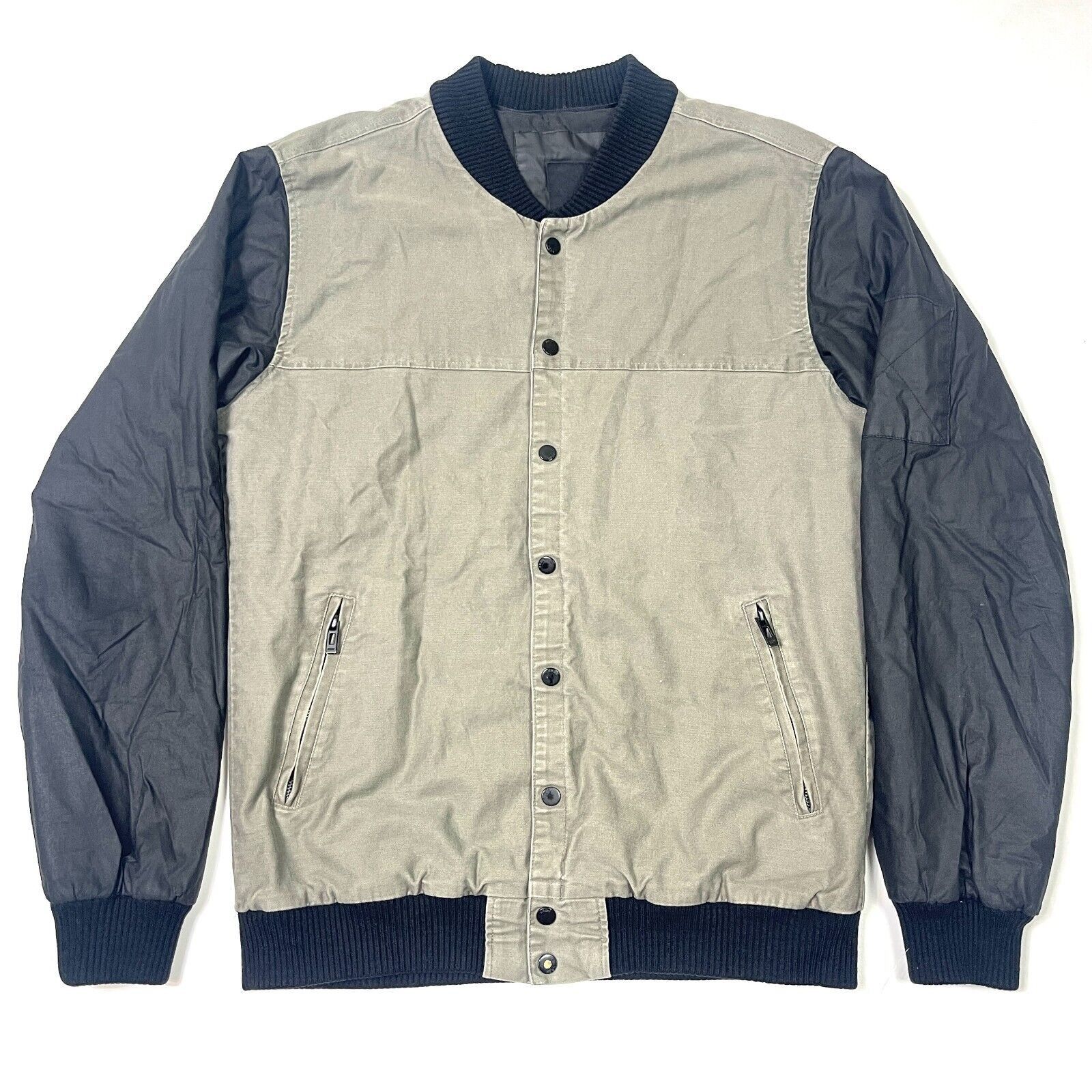 KREW Kr3w Olive Green Black Bomber Varsity Jacket size Large L Size US L / EU 52-54 / 3 - 1 Thumbnail