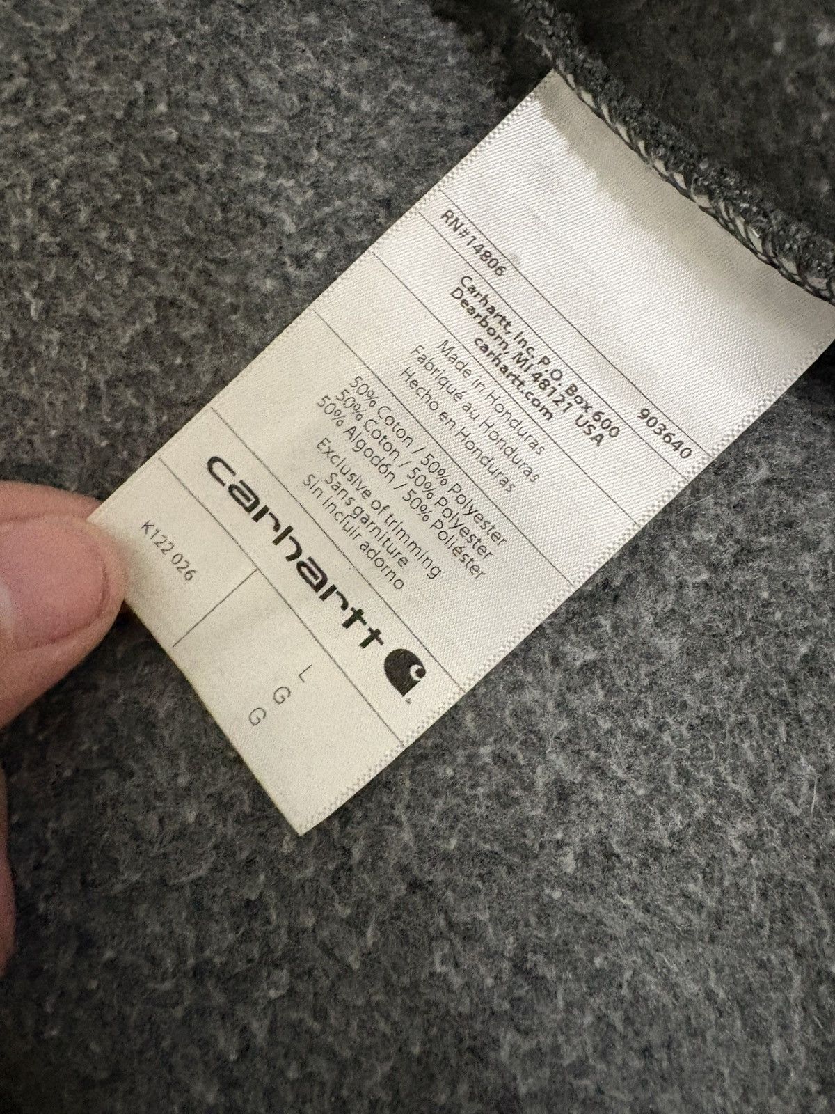 Carhartt Grey Carhartt zip up large ( Size US L / EU 52-54 / 3 - 6 Thumbnail