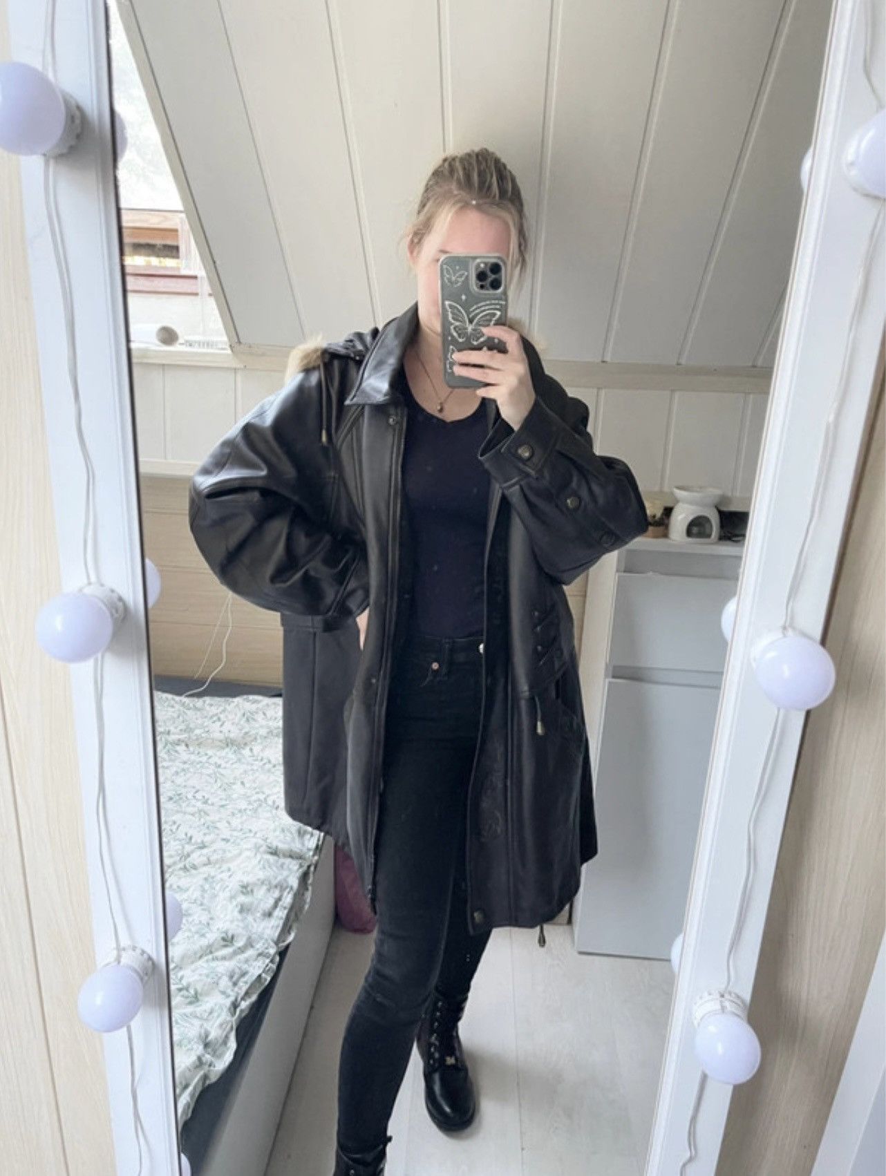 Other Vintage leather jacket real fur XL Size XL / US 12-14 / IT 48-50 - 13 Thumbnail