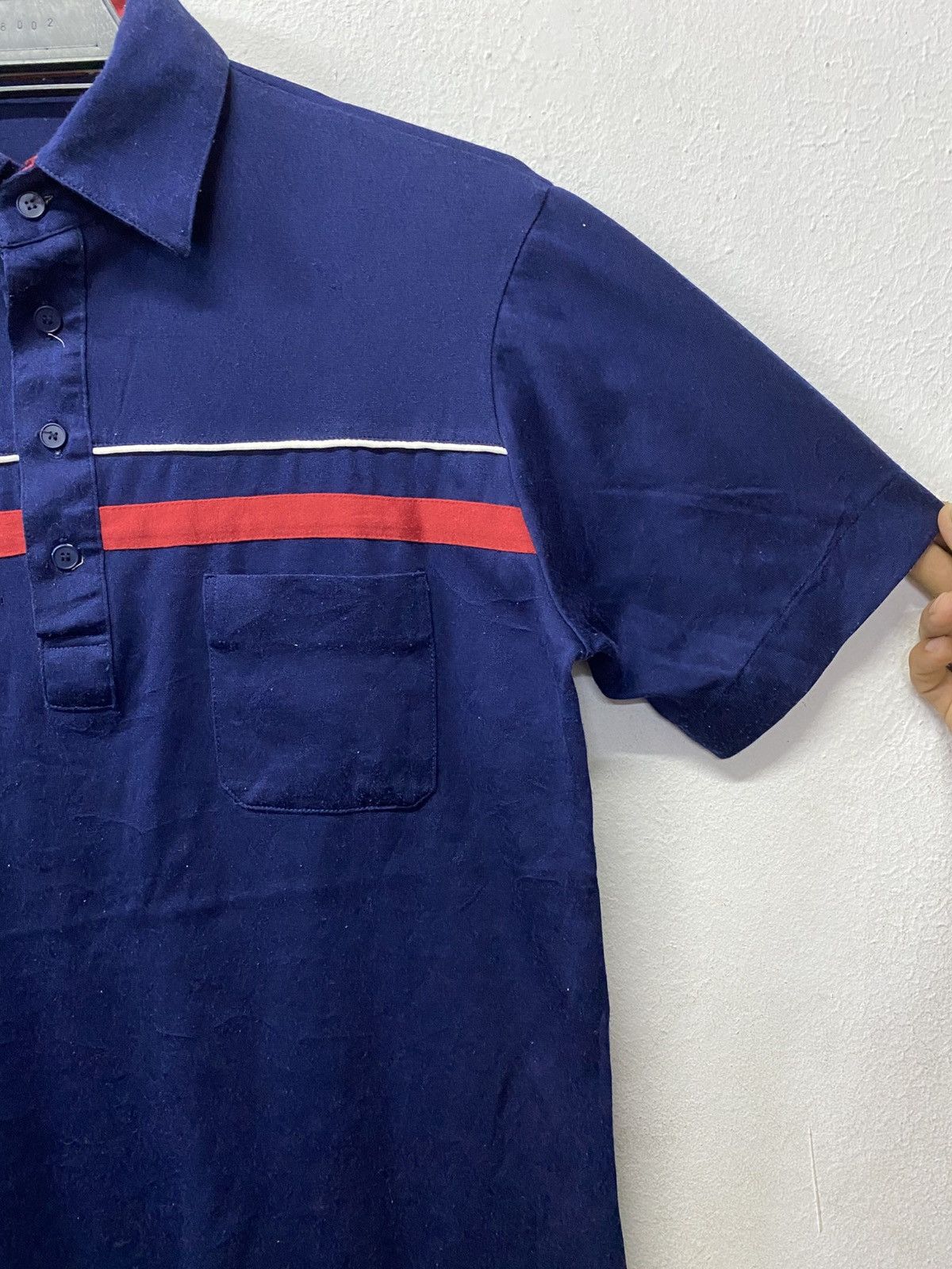 Japanese Brand × Vintage Vintage 80s Japanese Knit Casual Polo T-Shirt 🔥 Size US M / EU 48-50 / 2 - 3 Thumbnail