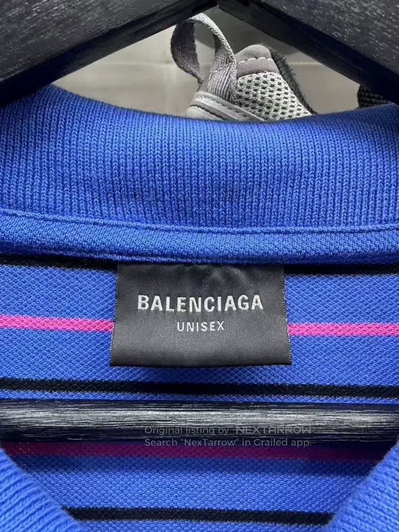 Balenciaga Balenciaga Short-sleeved polo shirt with wheat ear and dou Size US M / EU 48-50 / 2 - 5 Thumbnail