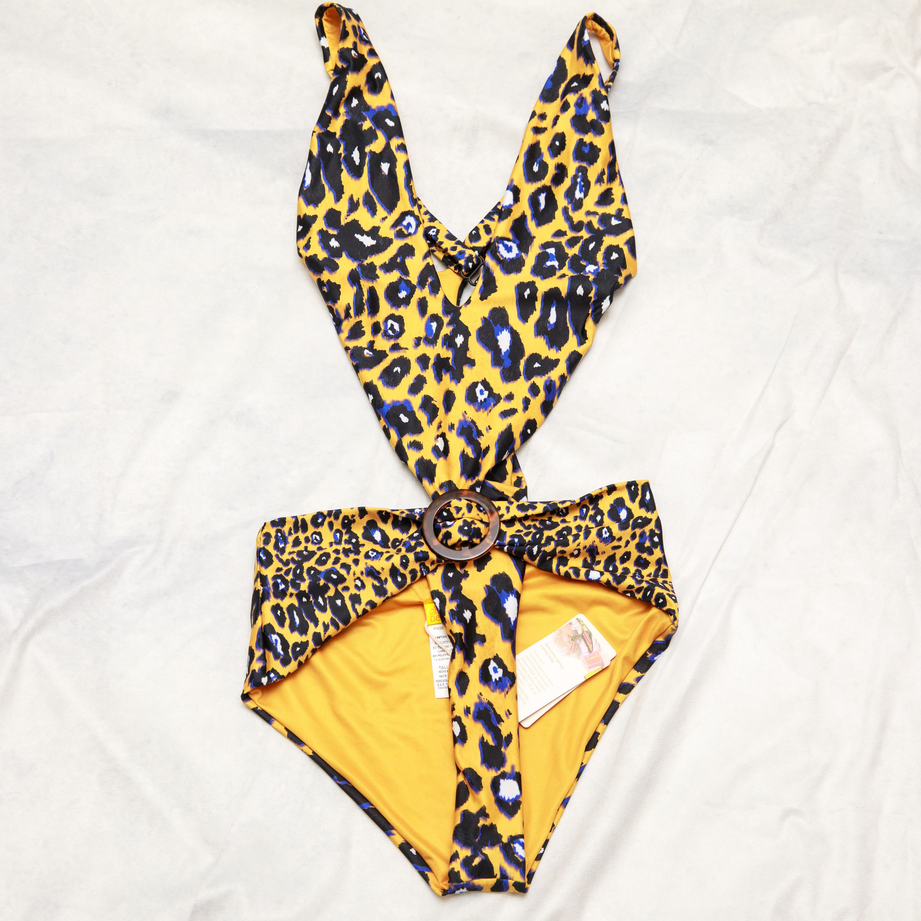 AGUA by Agua Bendita Agua bendita Jadis Balam One Piece Leopard Yellow Blue Size L / US 10 / IT 46 - 1 Thumbnail