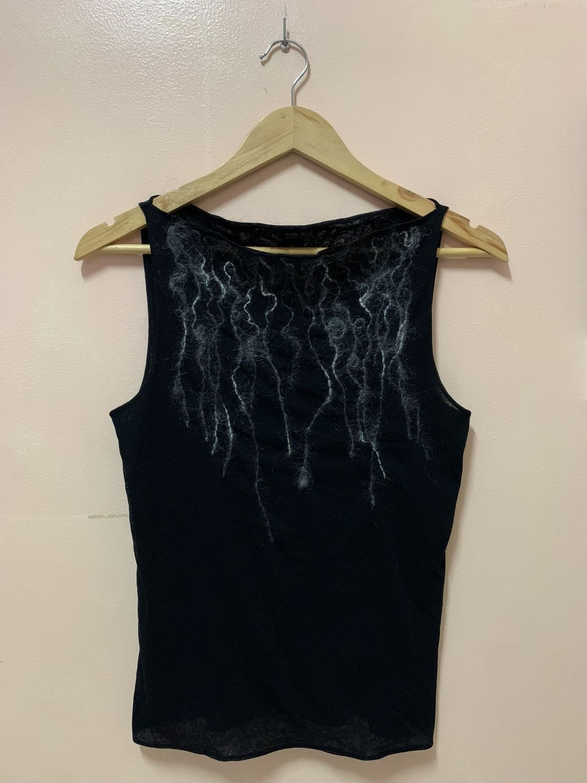 Vivienne Tam Vivienne Tam - F/W’99 - Black & White Yarn - Tank Top Size XS / US 0-2 / IT 36-38 - 7 Thumbnail