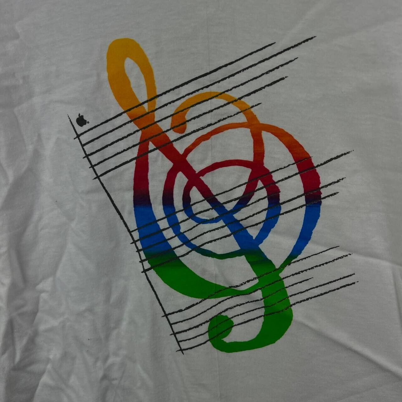 Vintage Apple IIGS College Treble Rainbow M Long Sleeve