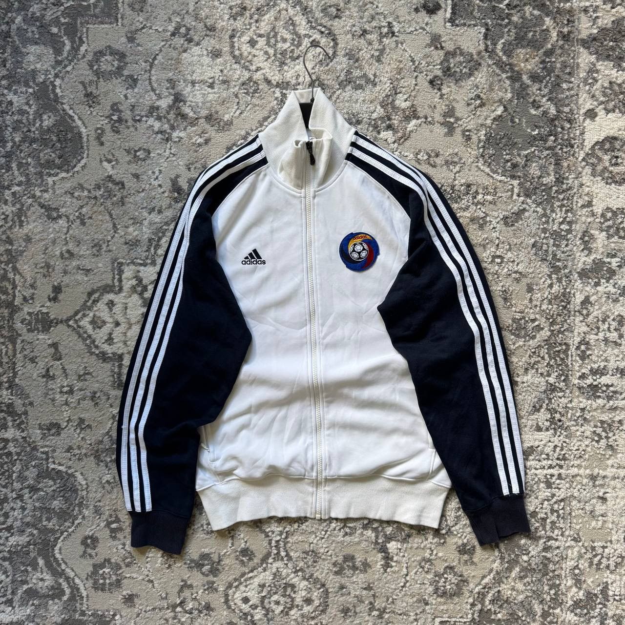 Adidas Vintage Adidas Romania Football Jacket Soccer Track Top Size US L / EU 52-54 / 3 - 1 Thumbnail