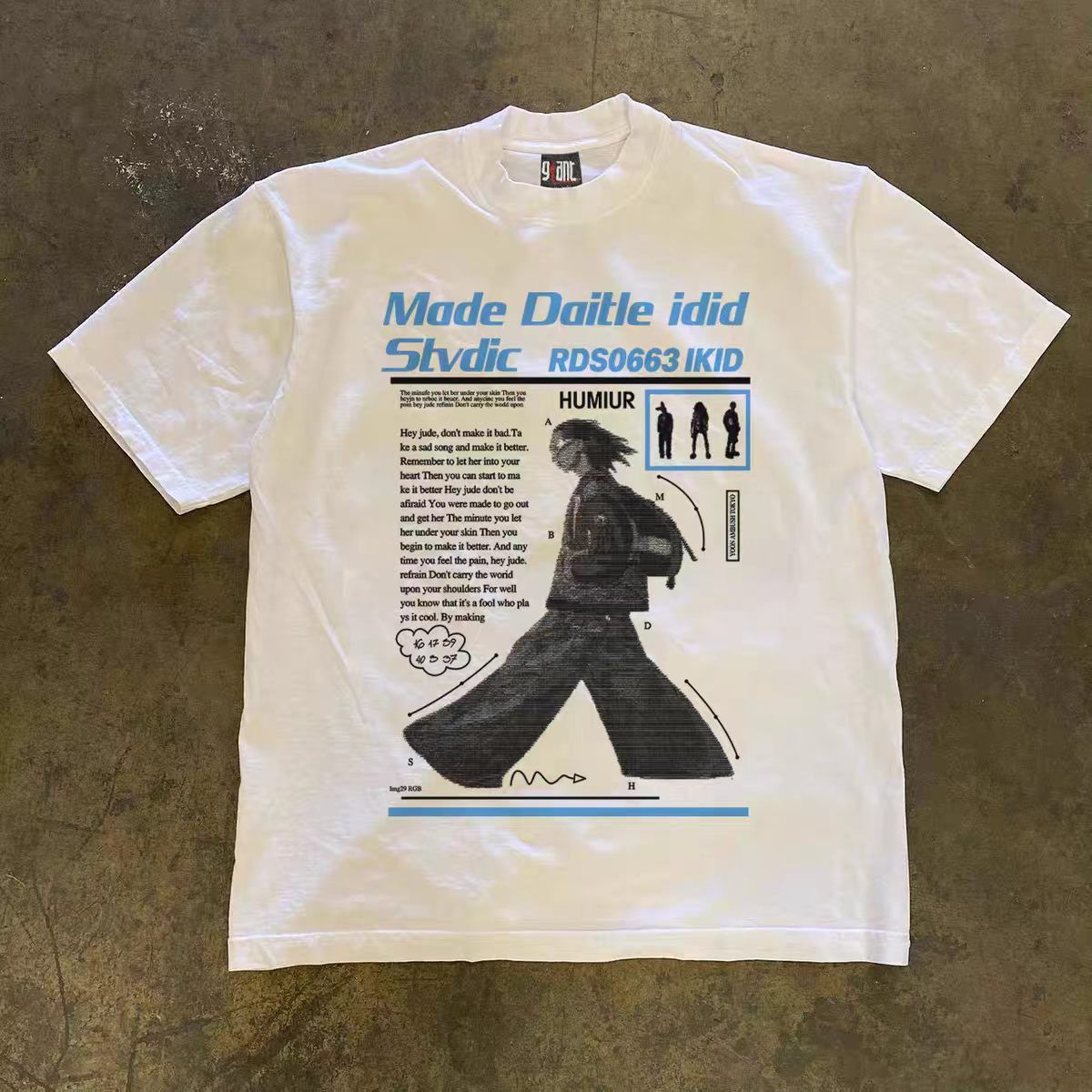 Vintage White Vintage Cartoon Boy Print T-Shirt Size US M / EU 48-50 / 2 - 1 Thumbnail