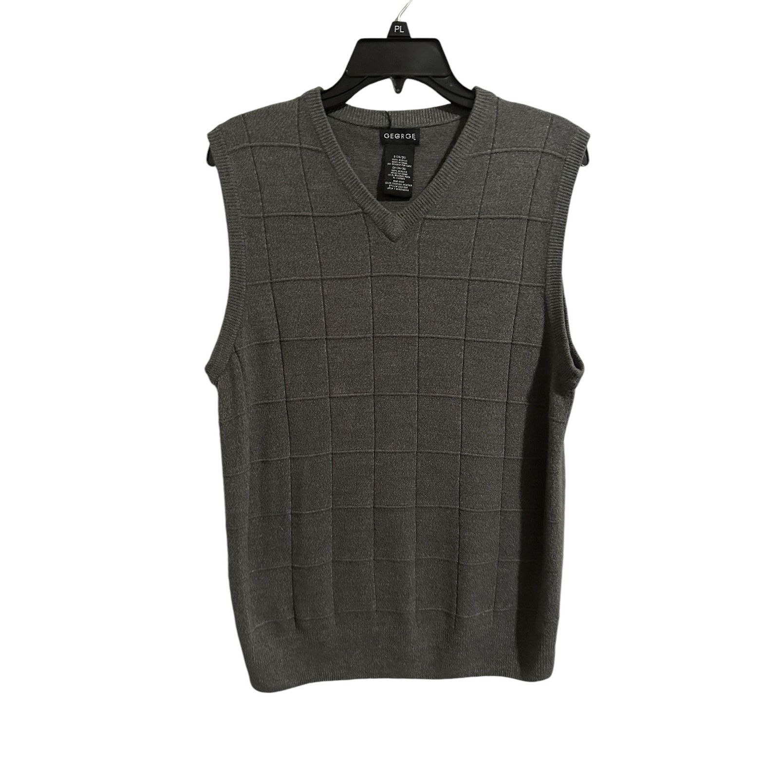 George George V-Neck Sleeveless Square Design Formal Winter Vest | Grailed