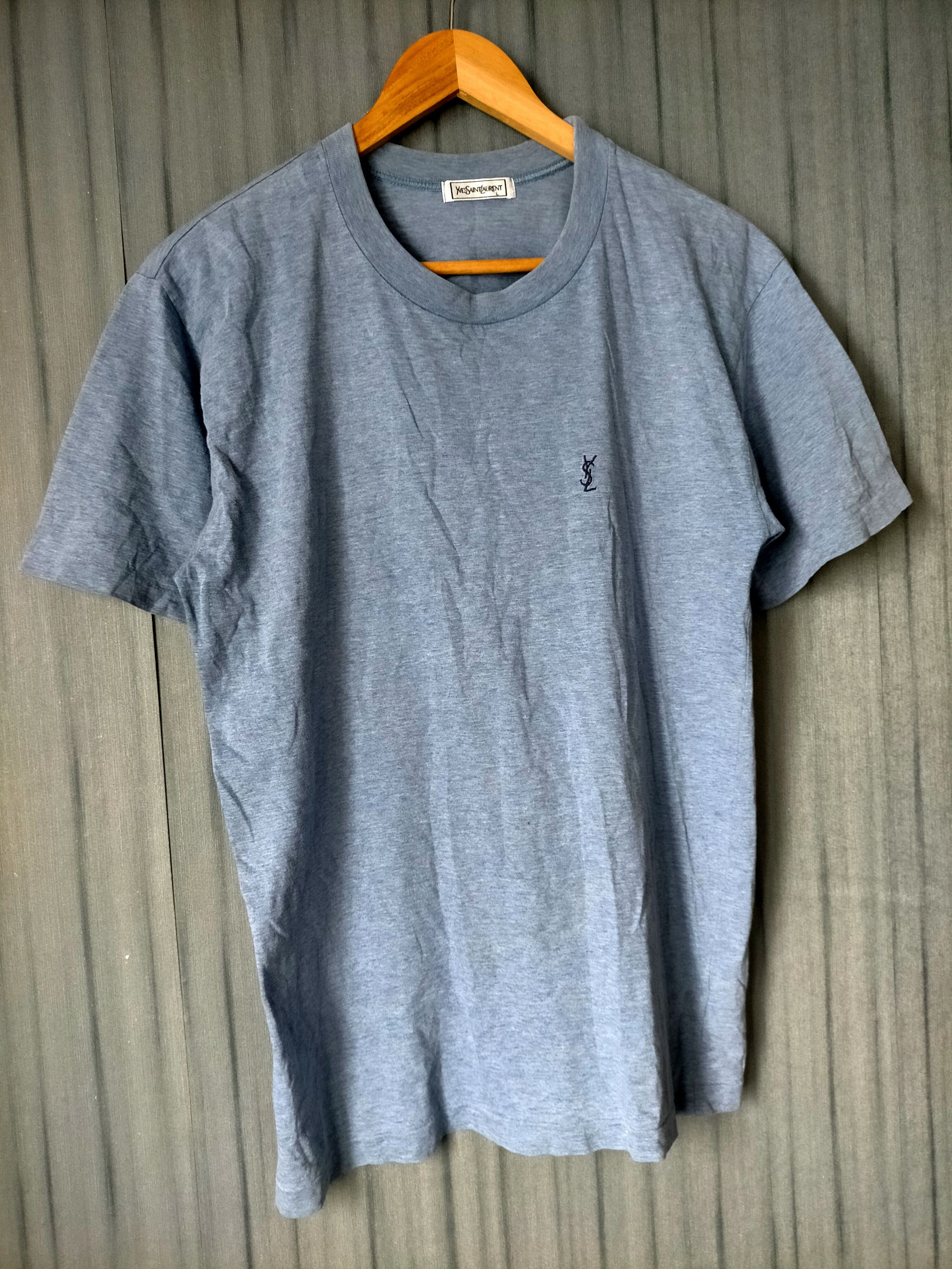 Yves Saint Laurent YvesSaintLaurent Logo Embroidered Single stich tee Size US L / EU 52-54 / 3 - 3 Thumbnail