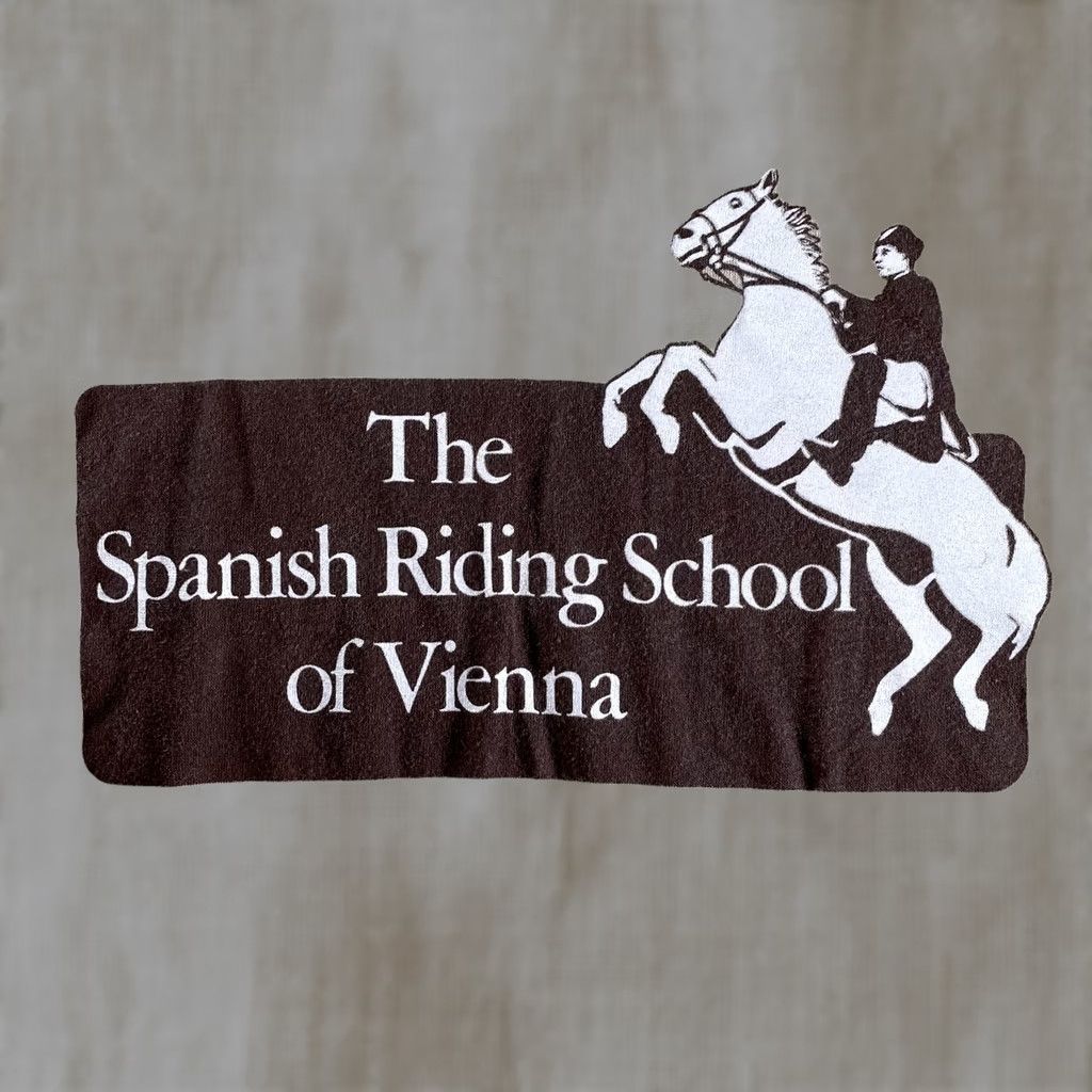 Vintage VINTAGE Screen Stars Shirt Mens Large Beige 50/50 Crew Neck Graphic Print Spanish Riding School of Vienna Horse Travel 80s Women? Mens Size US L / EU 52-54 / 3 - 1 Thumbnail