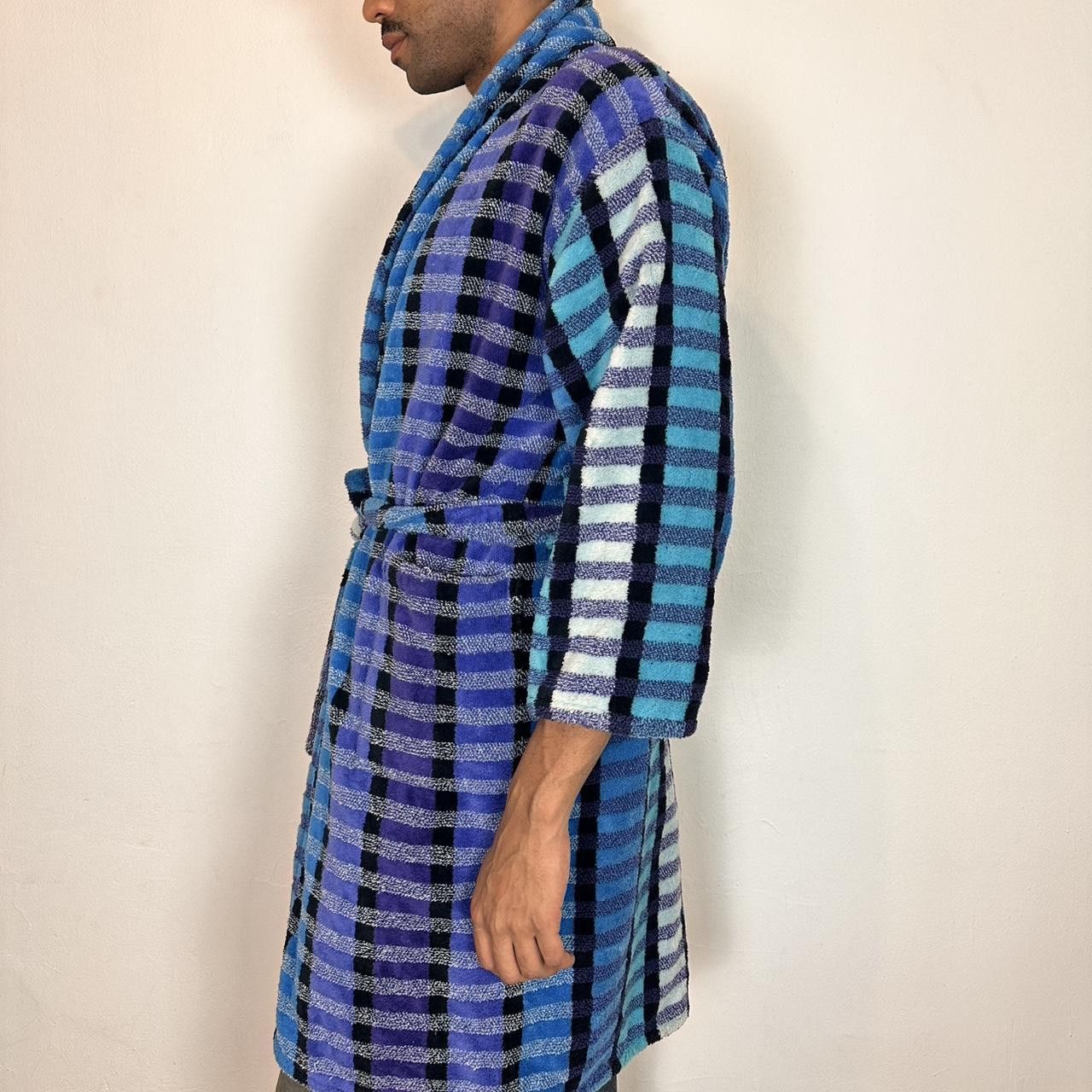 Vintage Vintage Carrara Blue Striped Missoni Style Bath Robe - Large Size US L / EU 52-54 / 3 - 5 Thumbnail