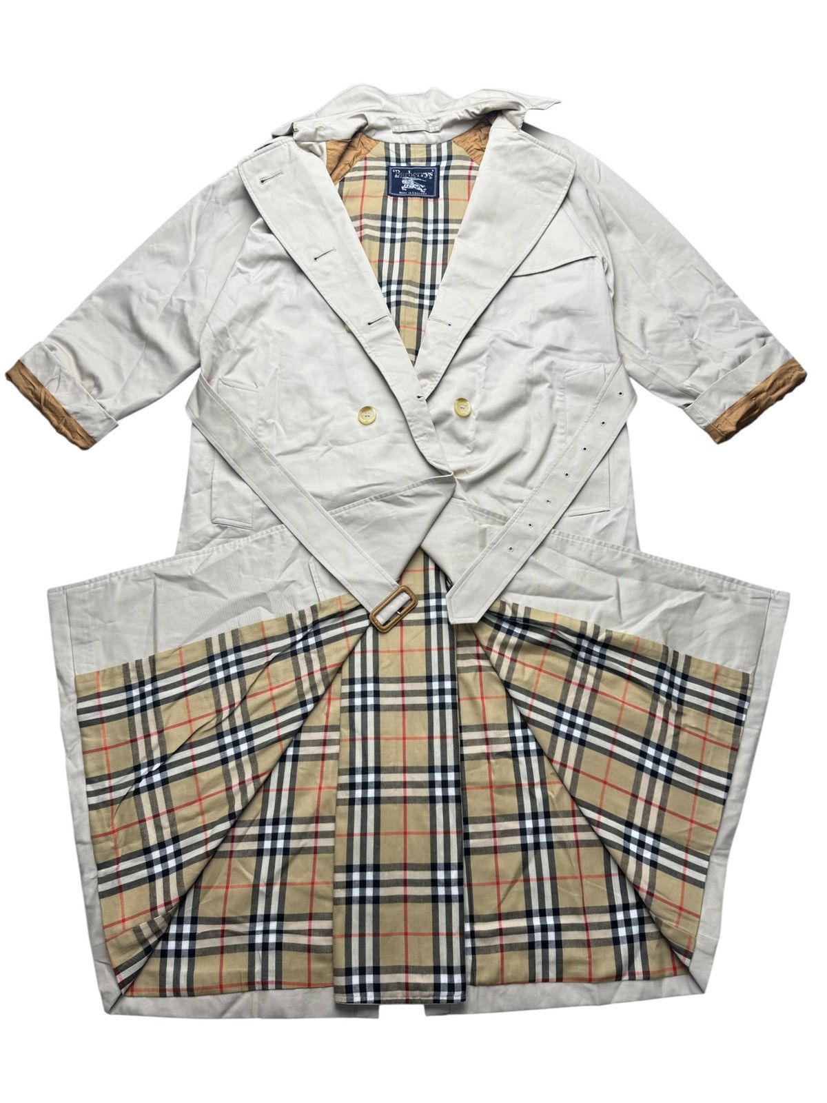 Burberry Burberry Waterloo Long Beige Vintage Trench Coat #2023 Size S / US 4 / IT 40 - 1 Thumbnail