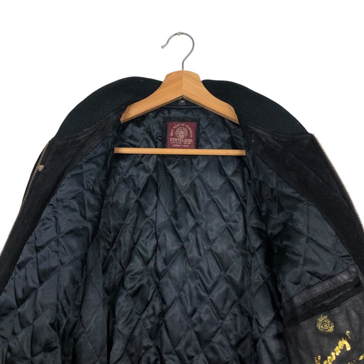 Japanese Brand 📌Vtg Suede Leather Bomber Jacket Kearney House Issey Miyake Size US M / EU 48-50 / 2 - 15 Thumbnail