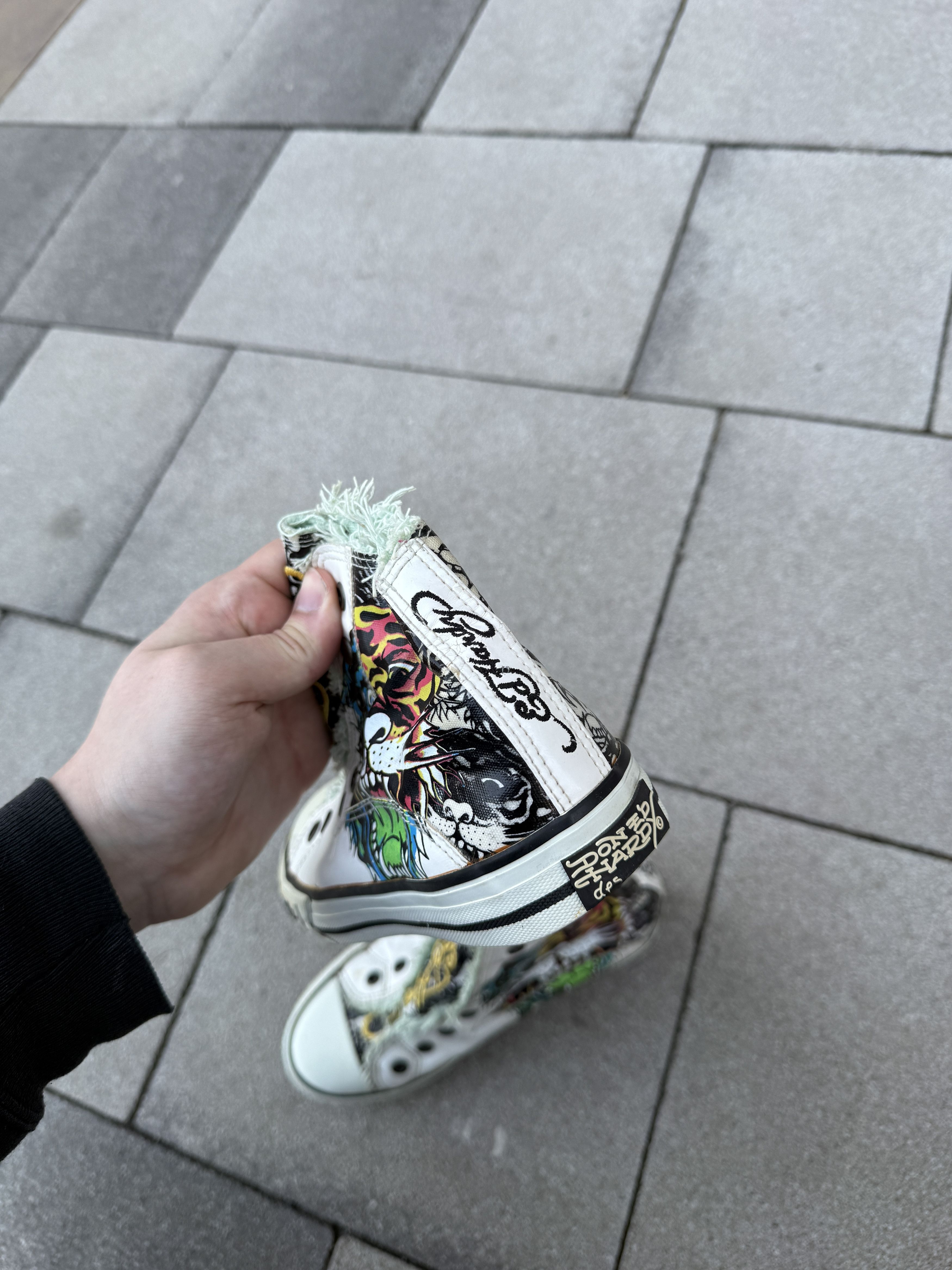 Ed Hardy × Vintage Vintage Y2K Ed Hardy High Top Sneakers Tiger Shoes Size 36 Size US 6 / IT 36 - 5 Thumbnail