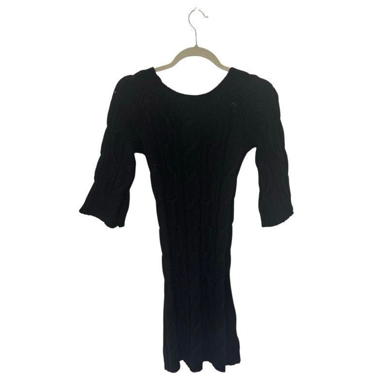 Other Roxy Black Cable Knit Sweater Dress XS Size XS / US 0-2 / IT 36-38 - 3 Thumbnail