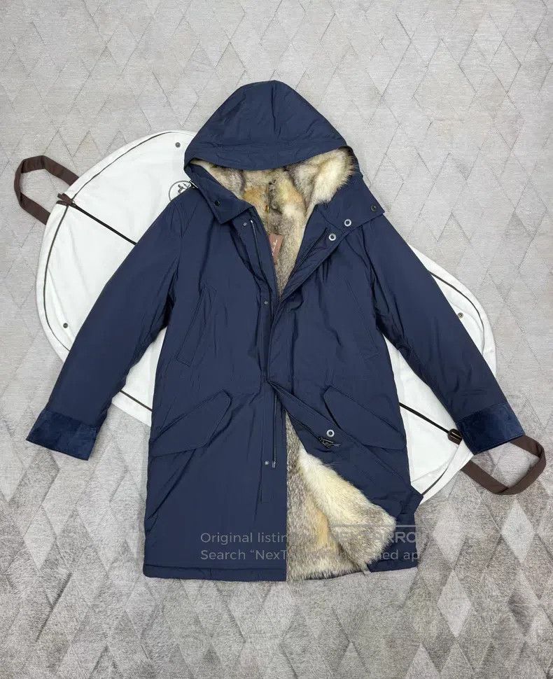 Loro Piana Loro Piana Arctic Silver Fox Fur Coat, Outer Shell Waterpr Size US M / EU 48-50 / 2 - 1 Thumbnail