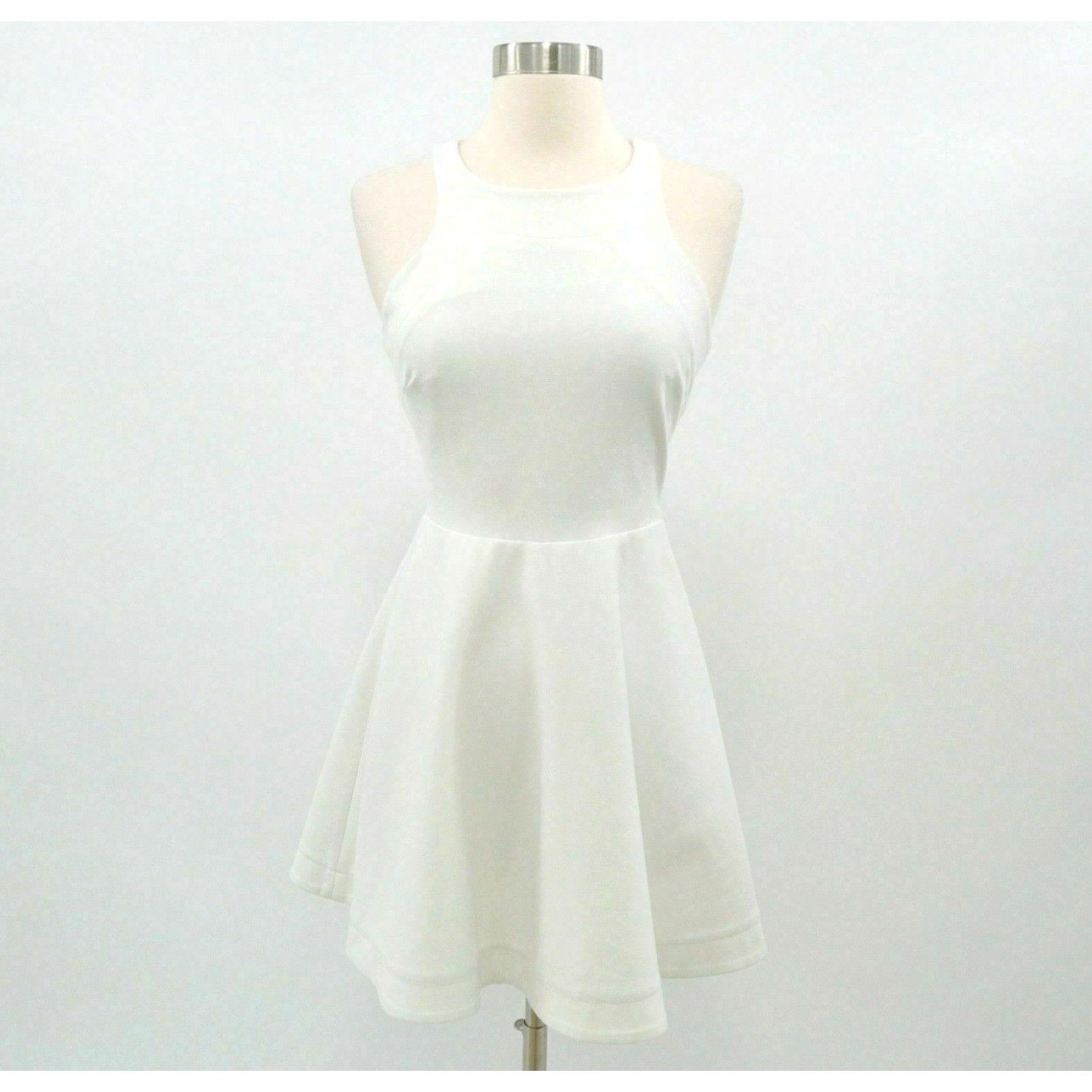 image of Elizabeth And James Elizabeth & James Skater Dress Womens Size 0 White Racerback Magdalena